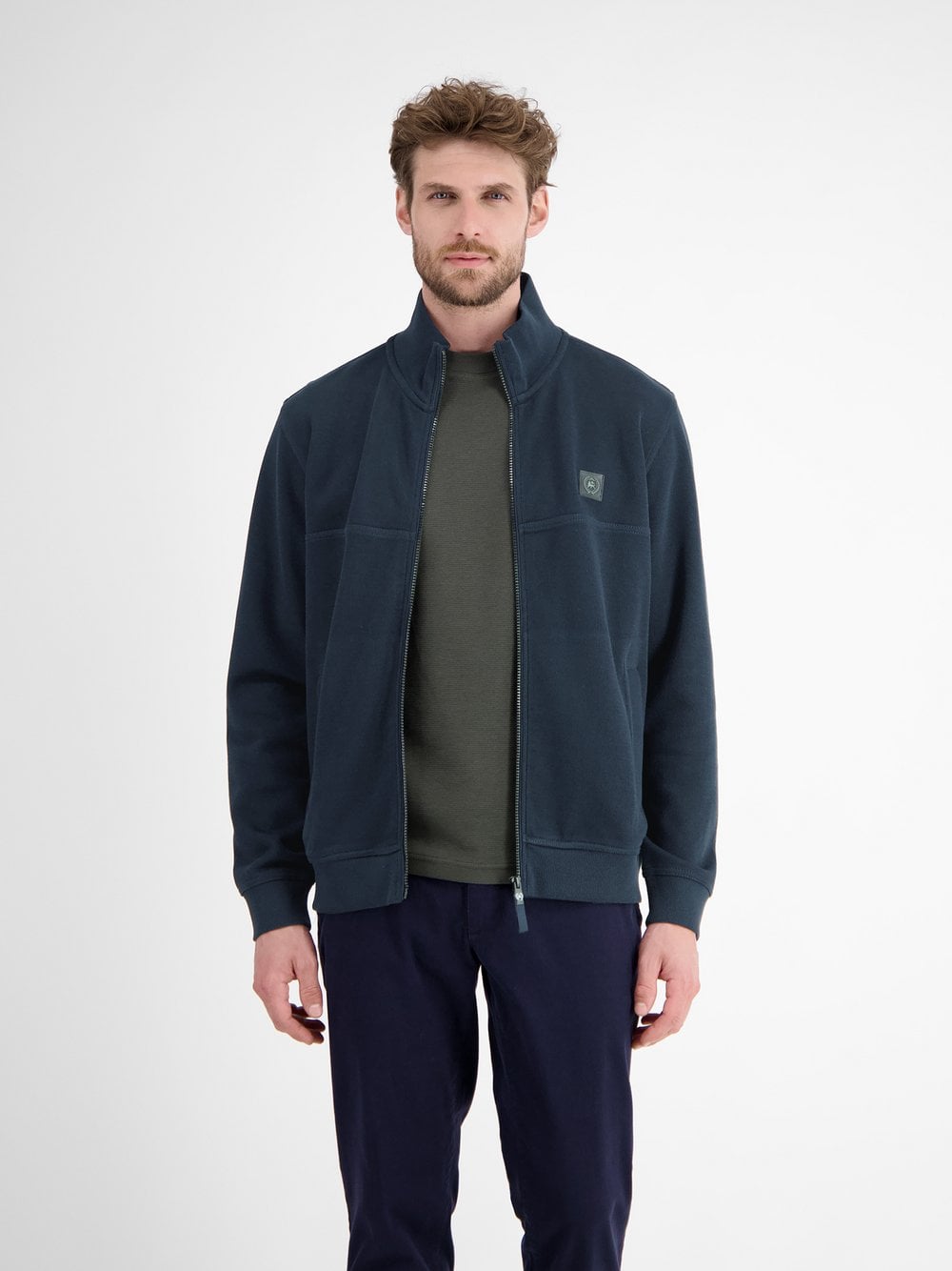 LERROS Sweatjacke Herren Baumwolle blau, S