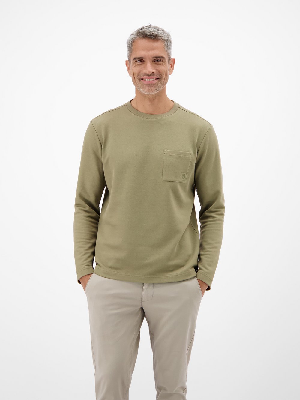 LERROS Sweatshirt Herren Baumwolle grün, L