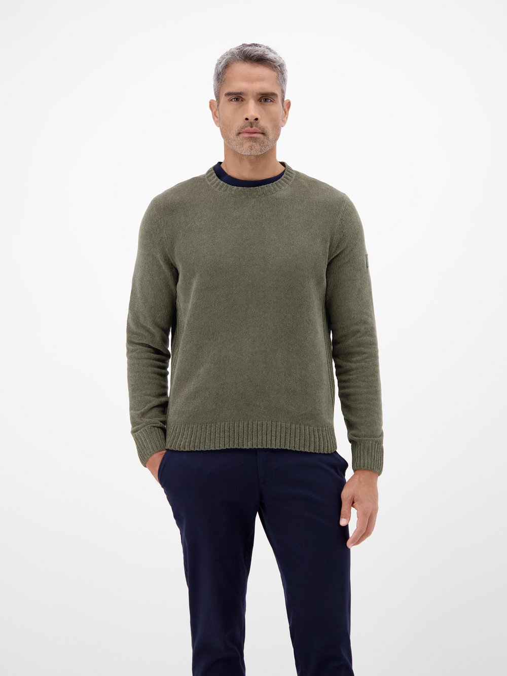 LERROS Strickpullover Herren Baumwolle grün, XL