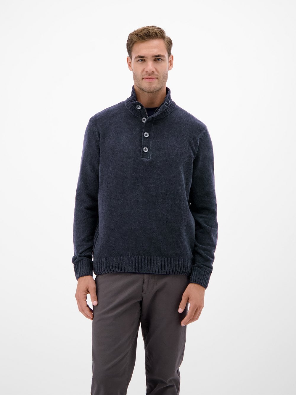 LERROS Strickpullover Herren Baumwolle blau, XXXL