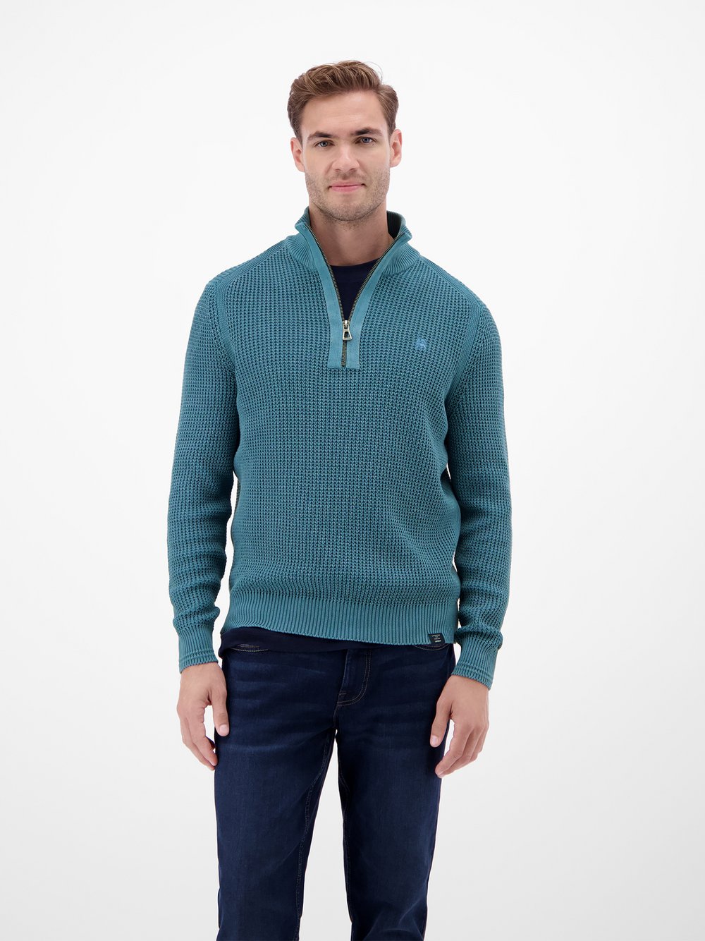 LERROS Strickpullover Herren Baumwolle blau, XXXL