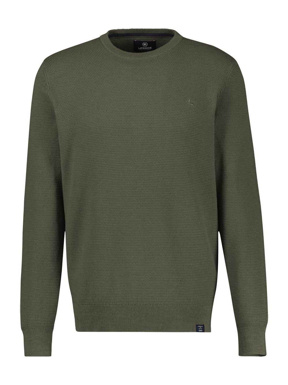 LERROS Strickpullover Herren Baumwolle grün, XXL