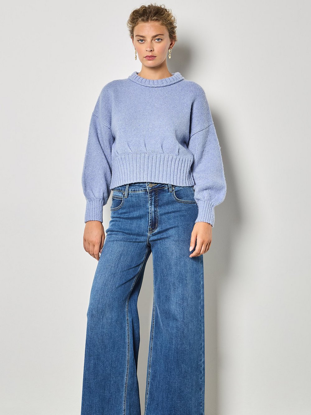 Thumbnail - Apricot Pullover Damen blau, 36