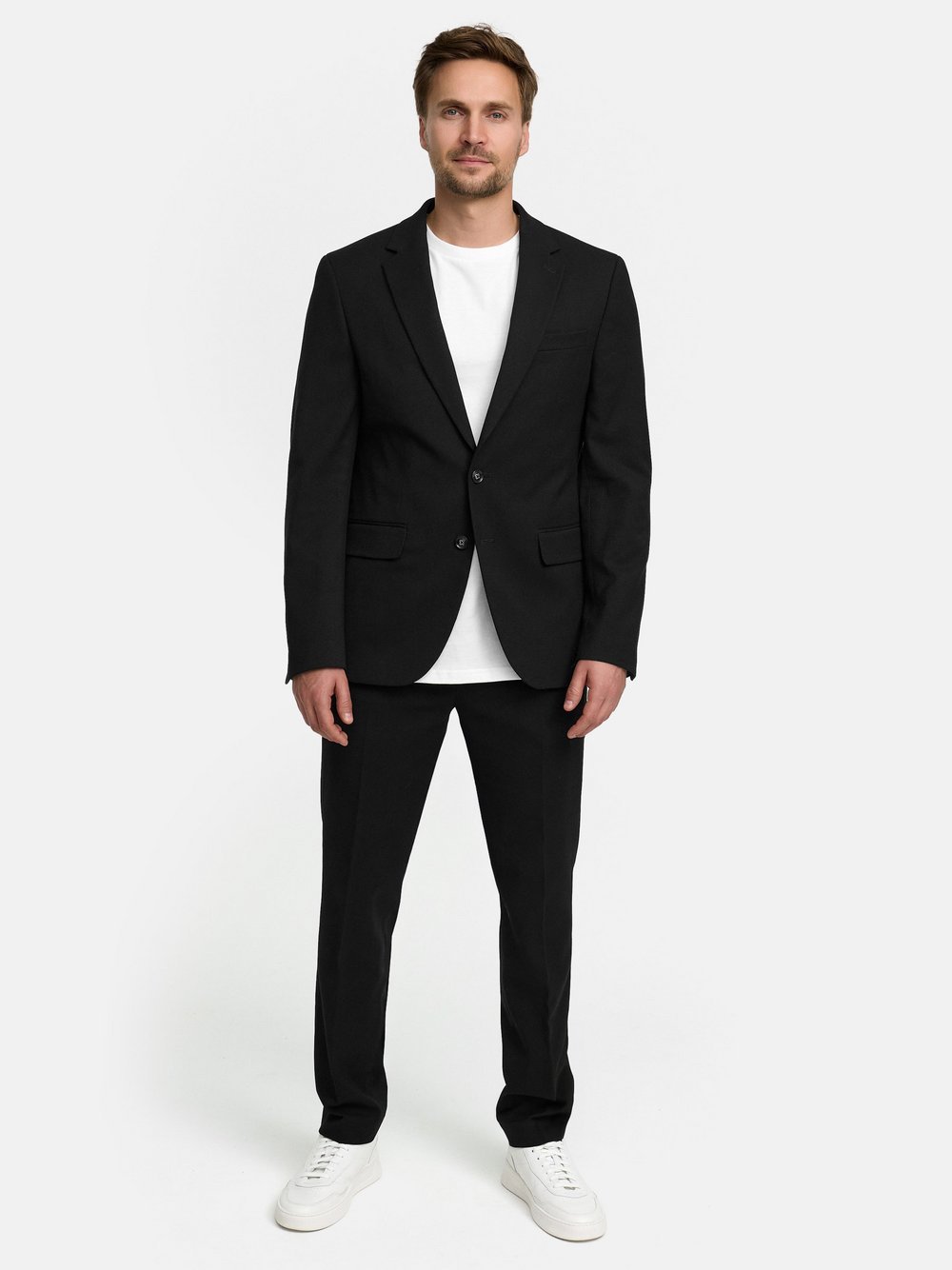 Jeff Anzug 2-Teiler Herren Regular Fit schwarz, 56