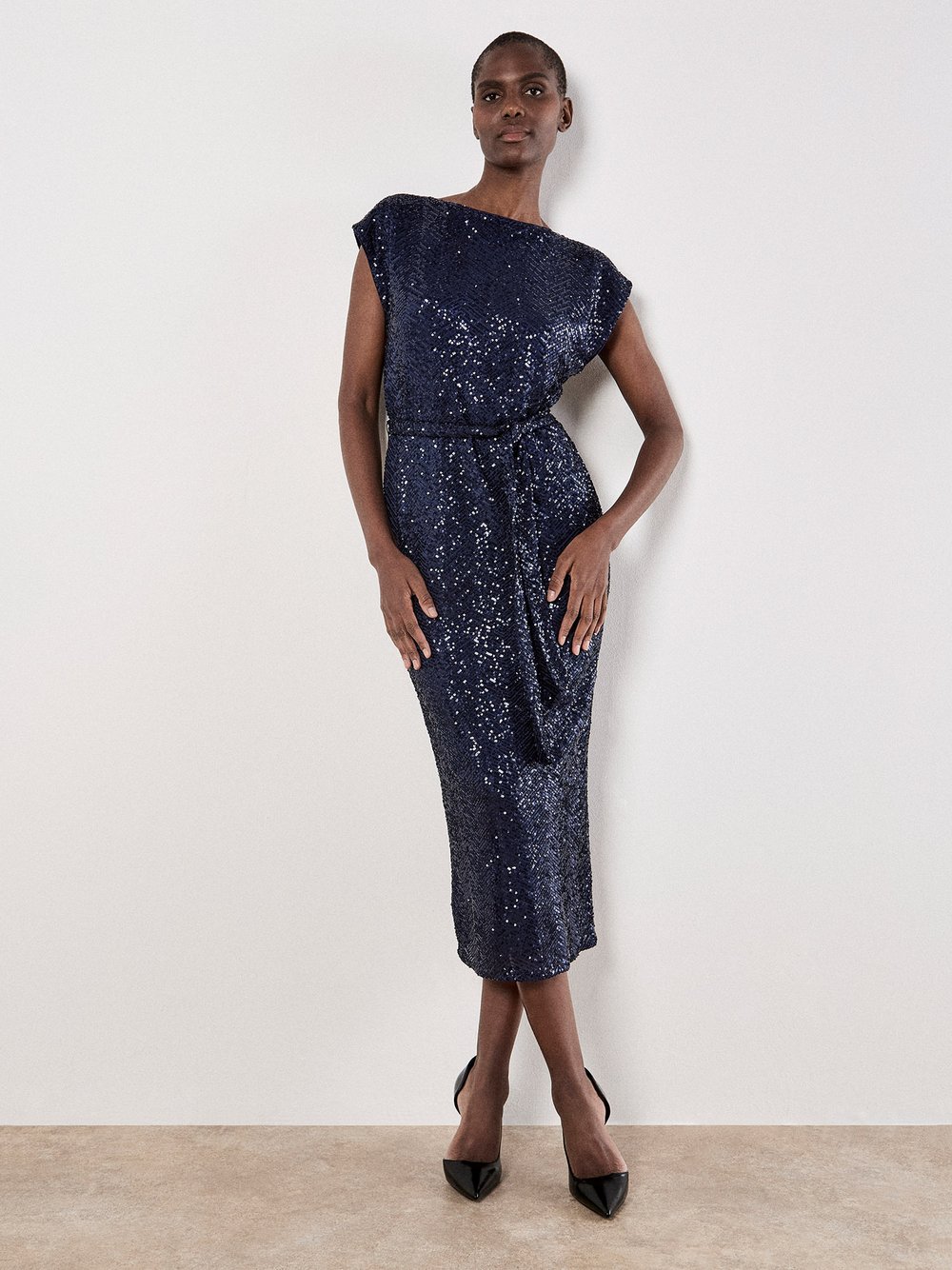 Apricot Midikleid Damen blau, 42