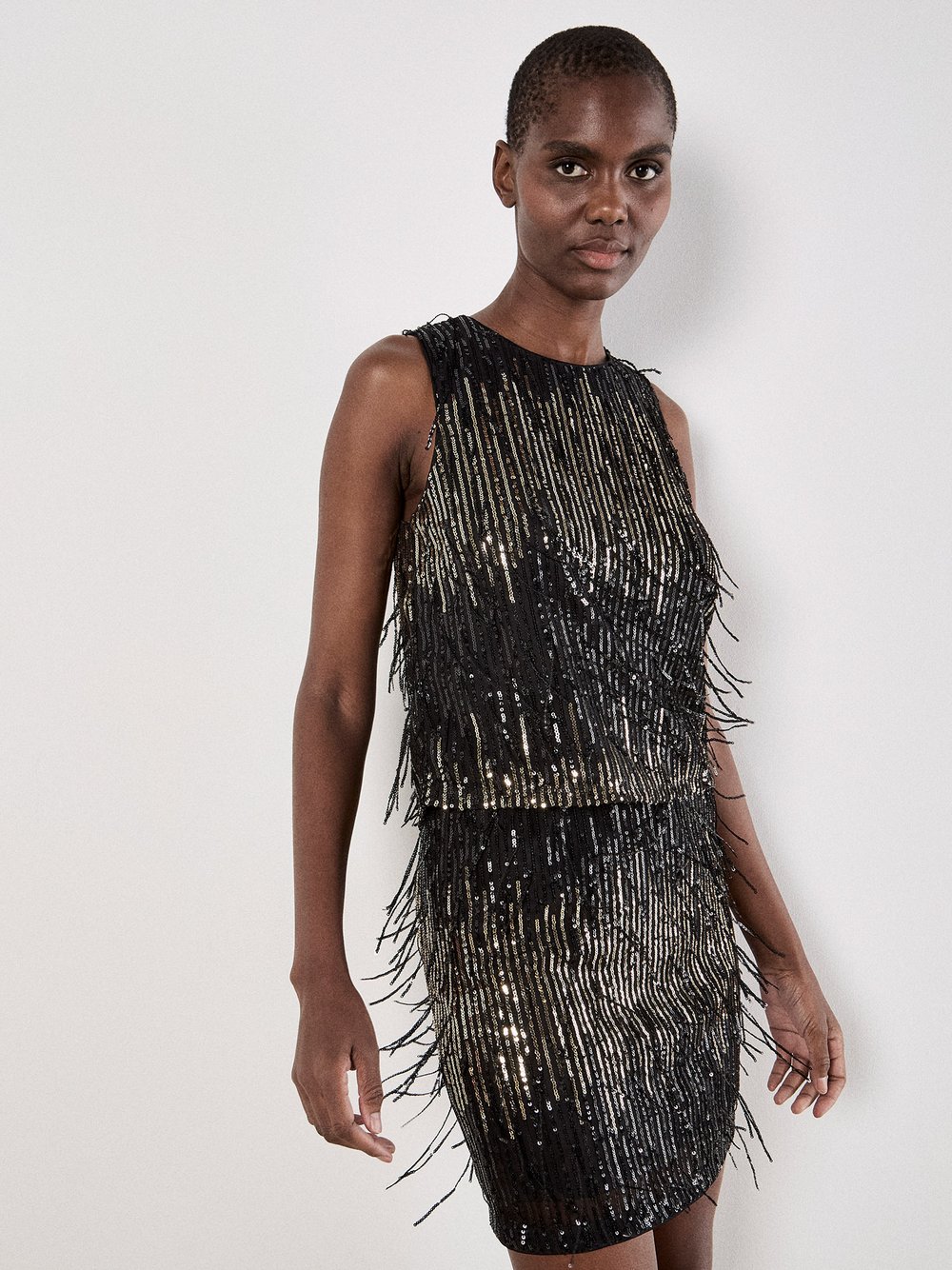 Apricot Rock Damen schwarz gestreift, 40