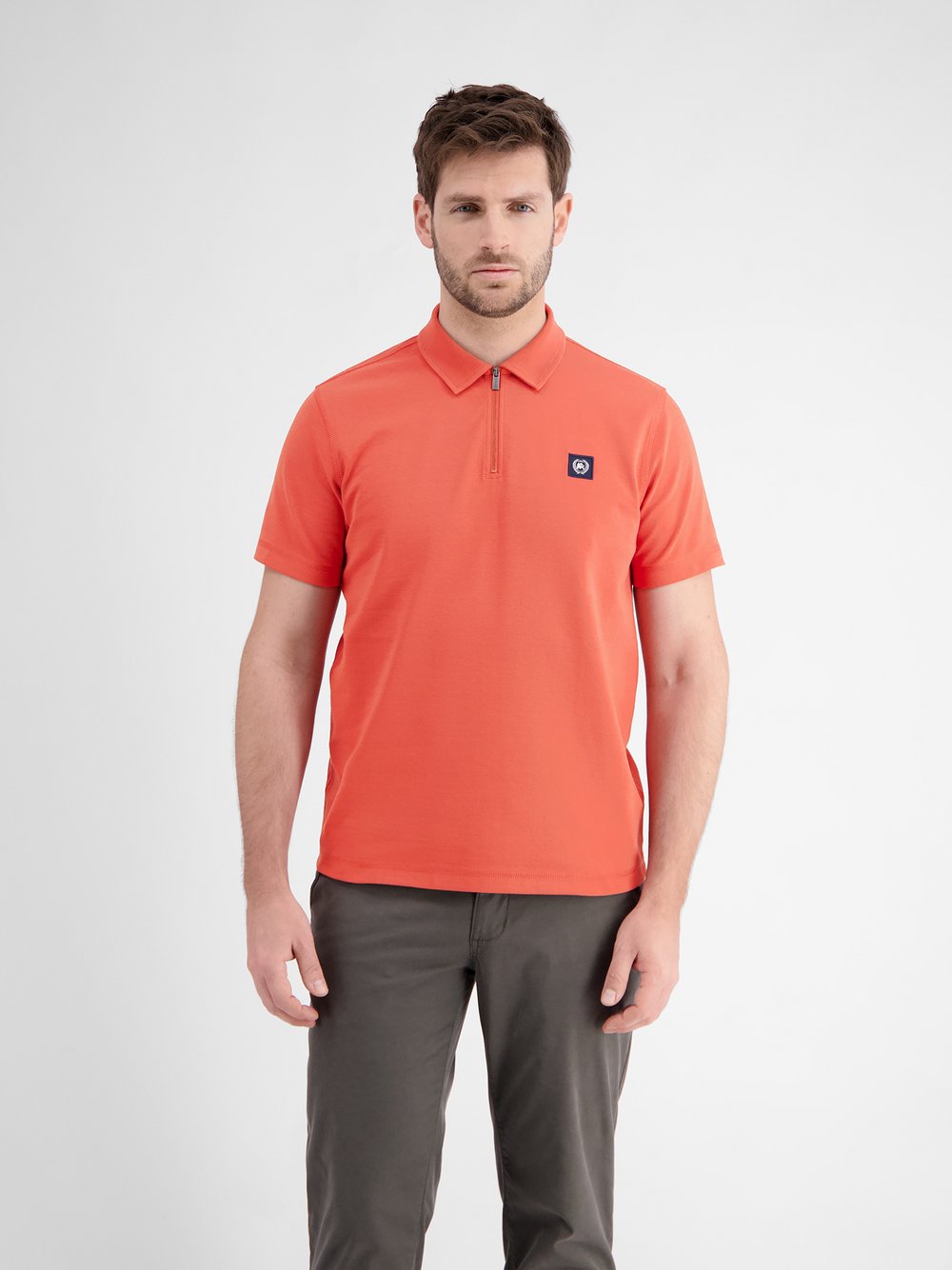 LERROS Poloshirt Herren Baumwolle rot, S