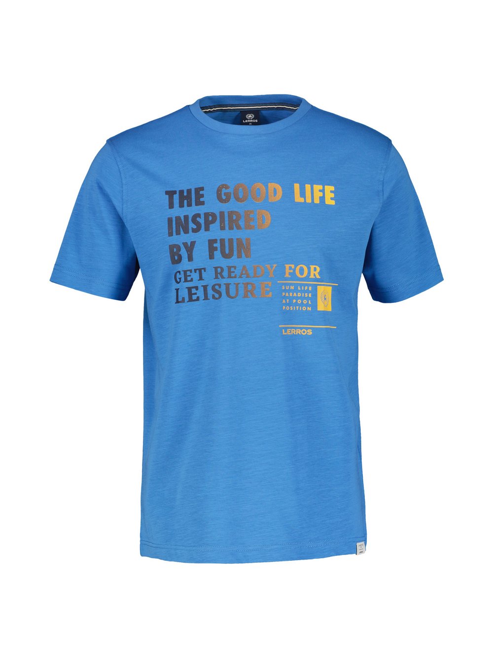 LERROS T-Shirt Herren Baumwolle blau, S