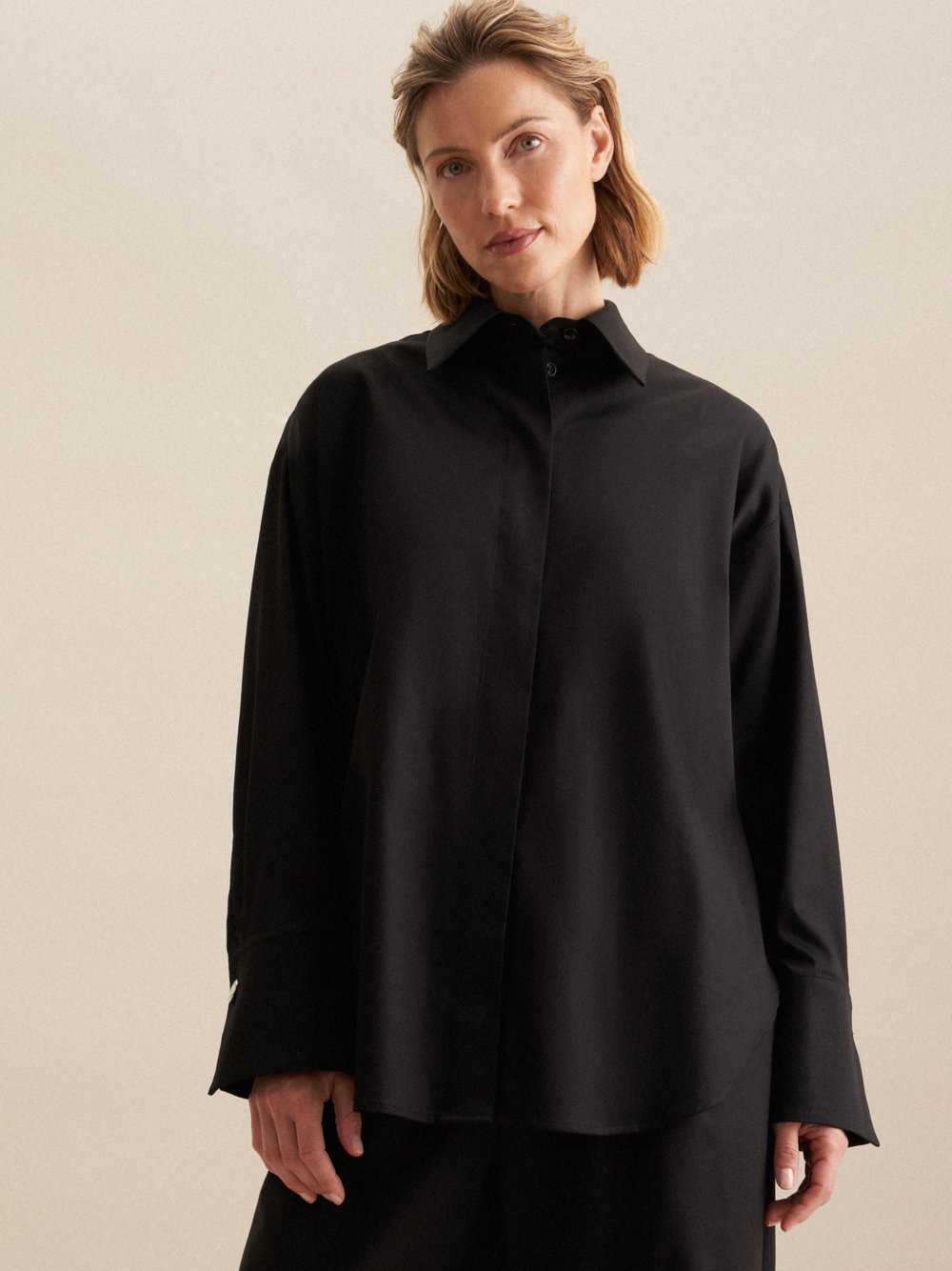 Thumbnail - Seidensticker Hemdbluse Damen Baumwolle schwarz, 40