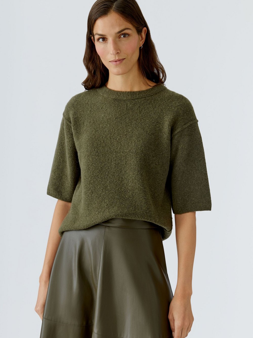 Thumbnail - Oui Pullover Damen Polyamid grün, 42