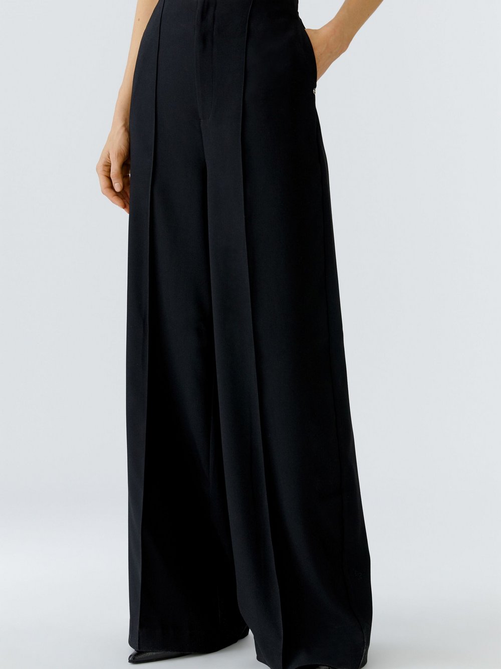 Oui Marlenehose Damen schwarz, 38