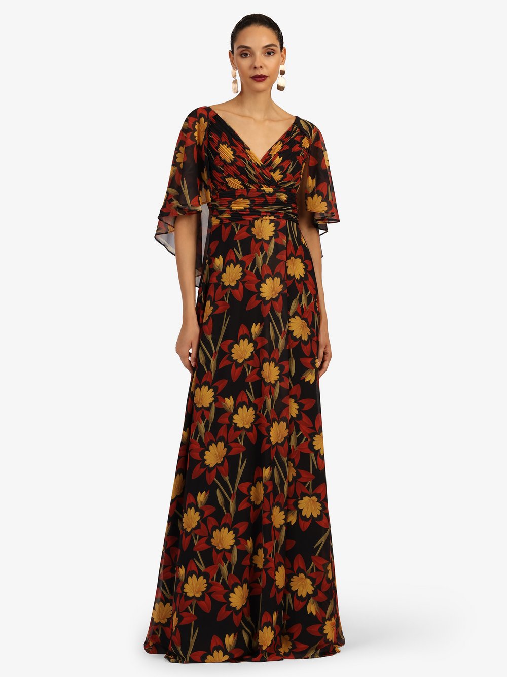 Kraimod Abendkleid Damen mehrfarbig gemustert, 56
