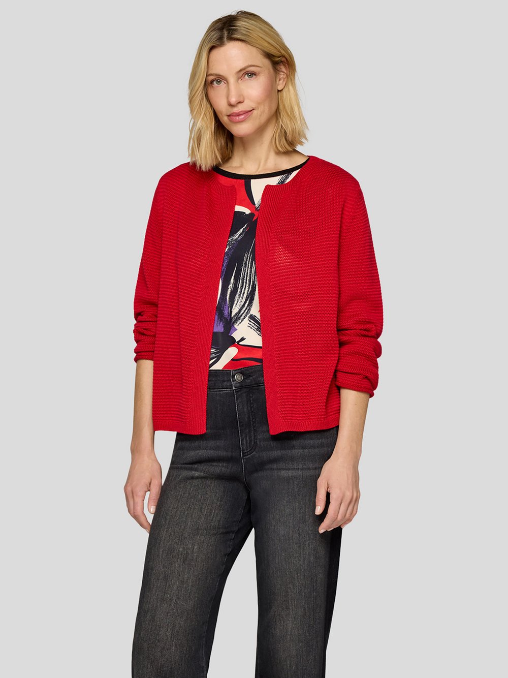 RABE Strickjacke Damen Baumwolle rot, 36