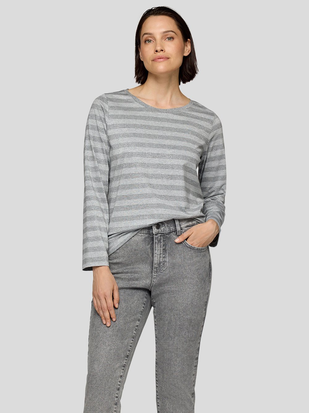 RABE T-Shirt Damen grau gestreift, 38