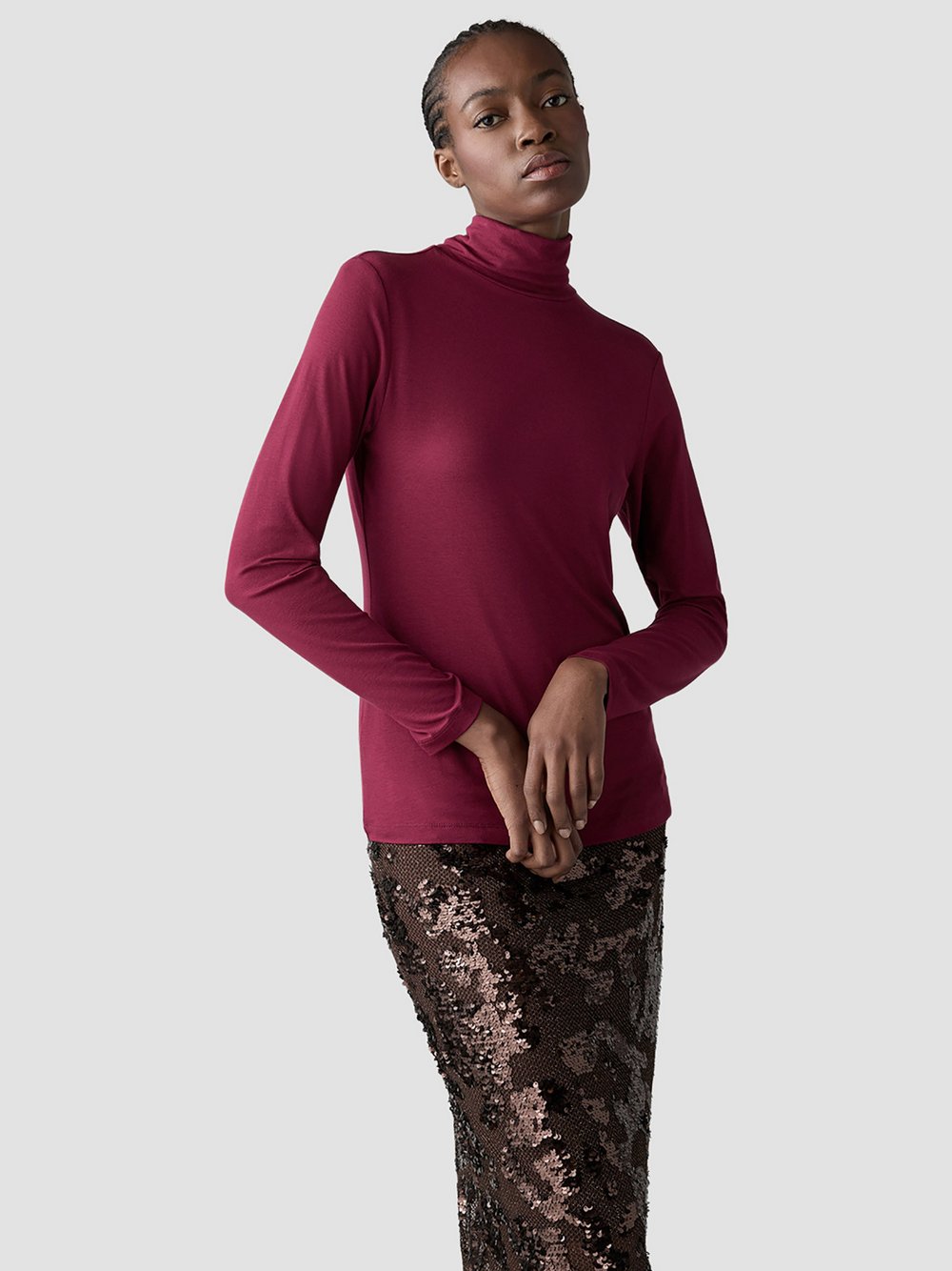 LCMT T-Shirt Damen Viskose rot, 40