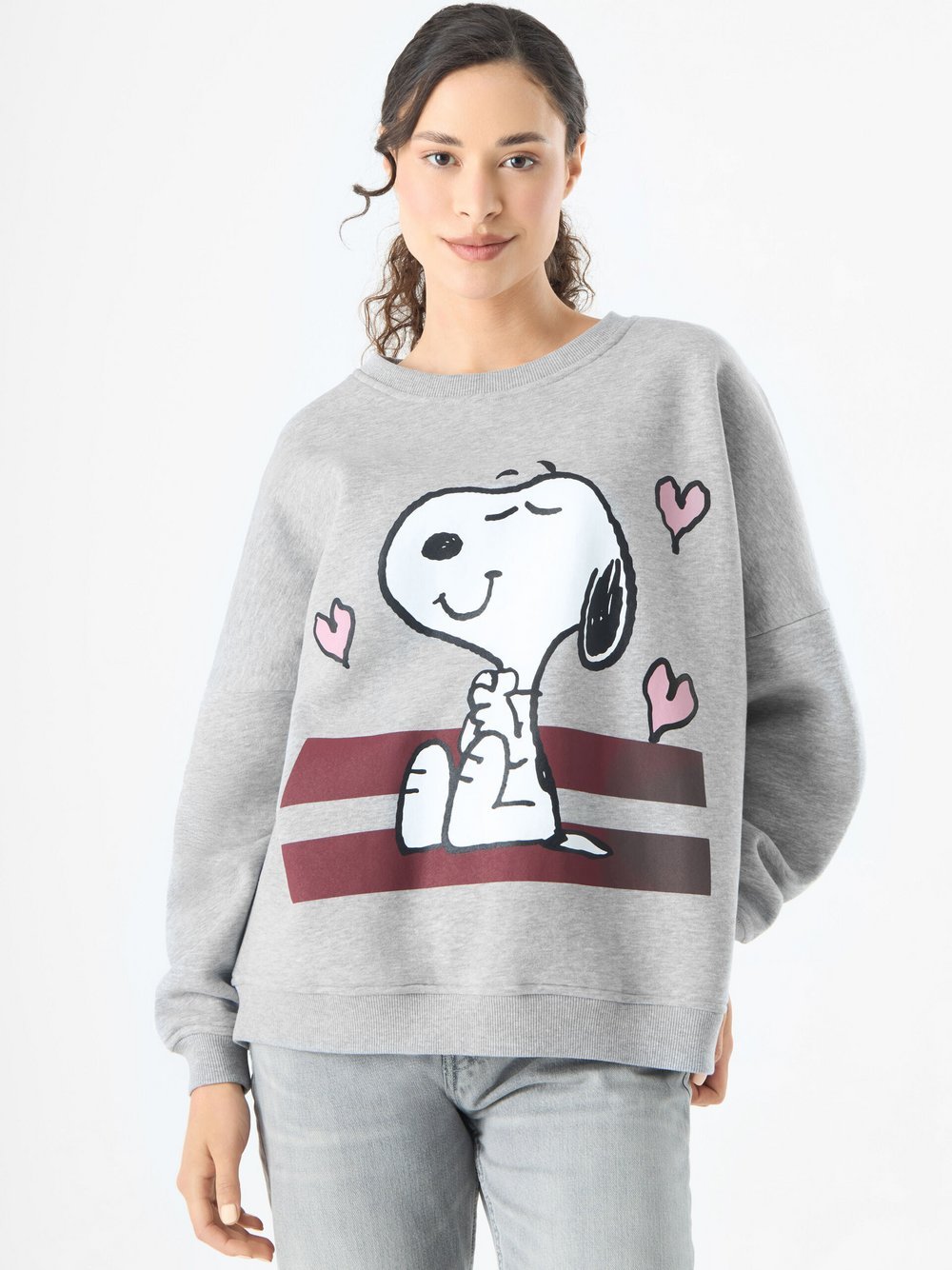 Thumbnail - Codello Sweatshirt Damen Baumwolle grau bedruckt, S