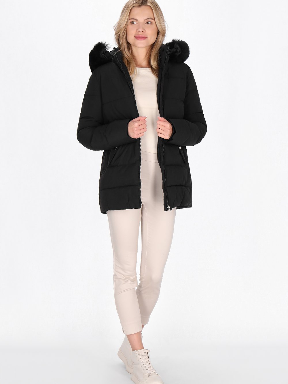 Usha Mantel Damen schwarz, XL