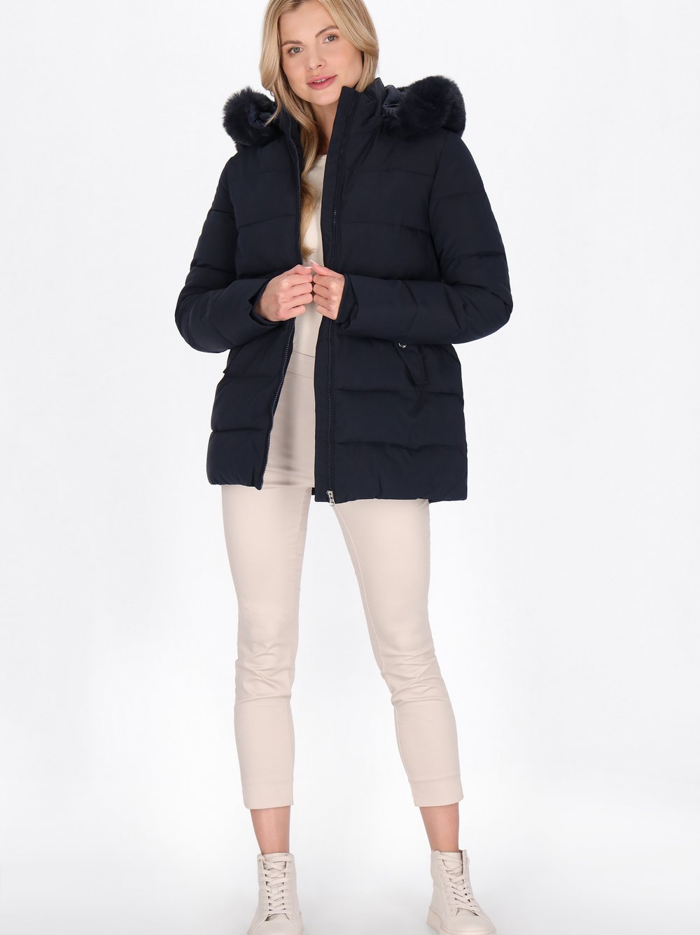 Usha Mantel Damen blau, L