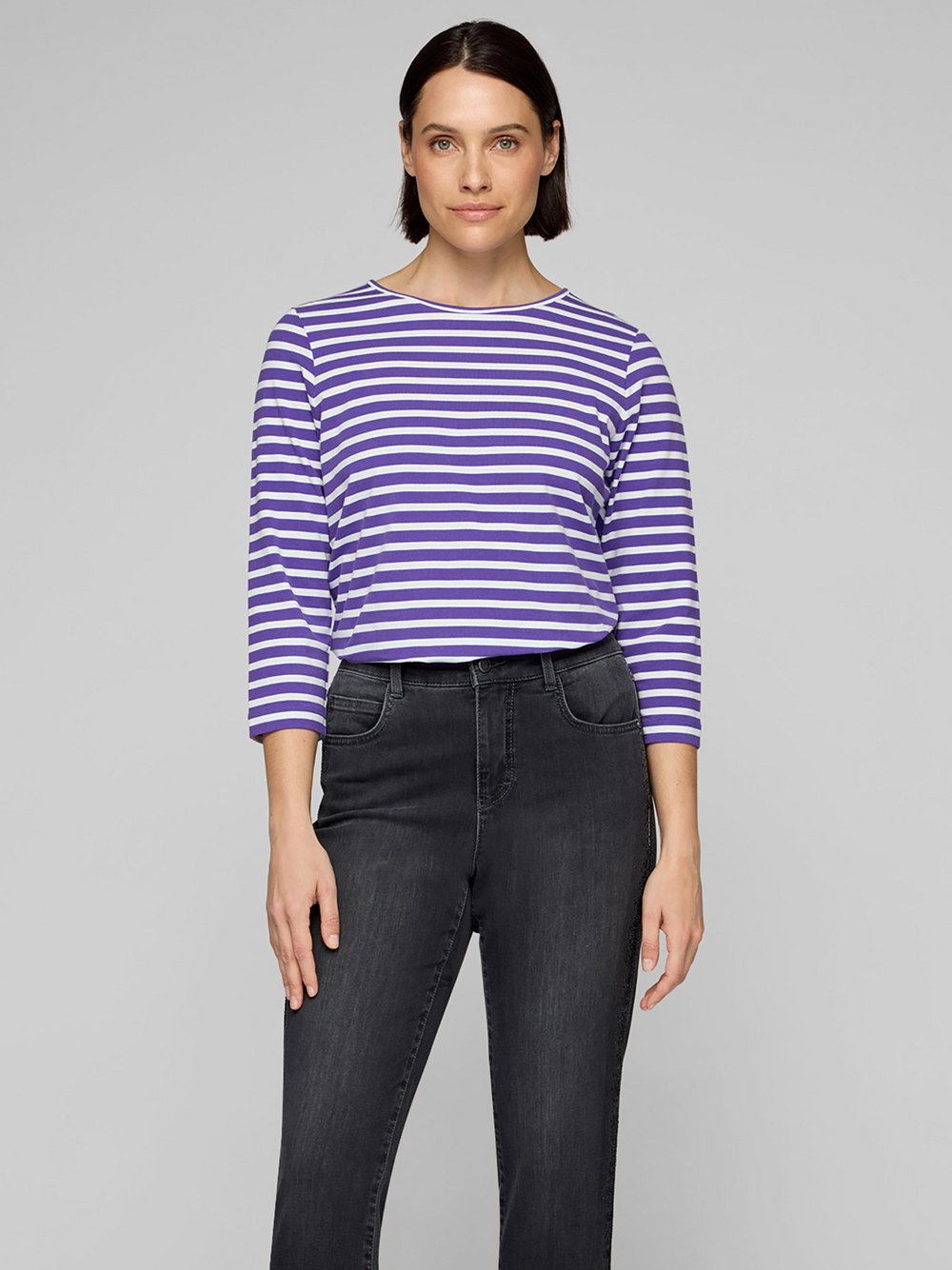 RABE T-Shirt Damen Baumwolle lila gemustert, 44