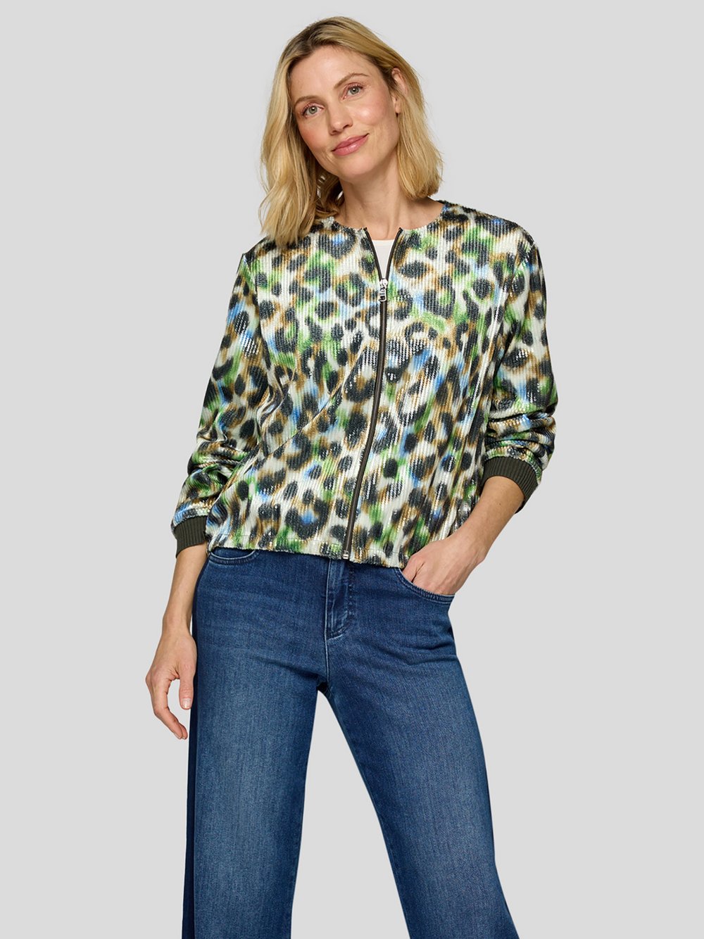 RABE Jacke Damen grün gemustert, 38