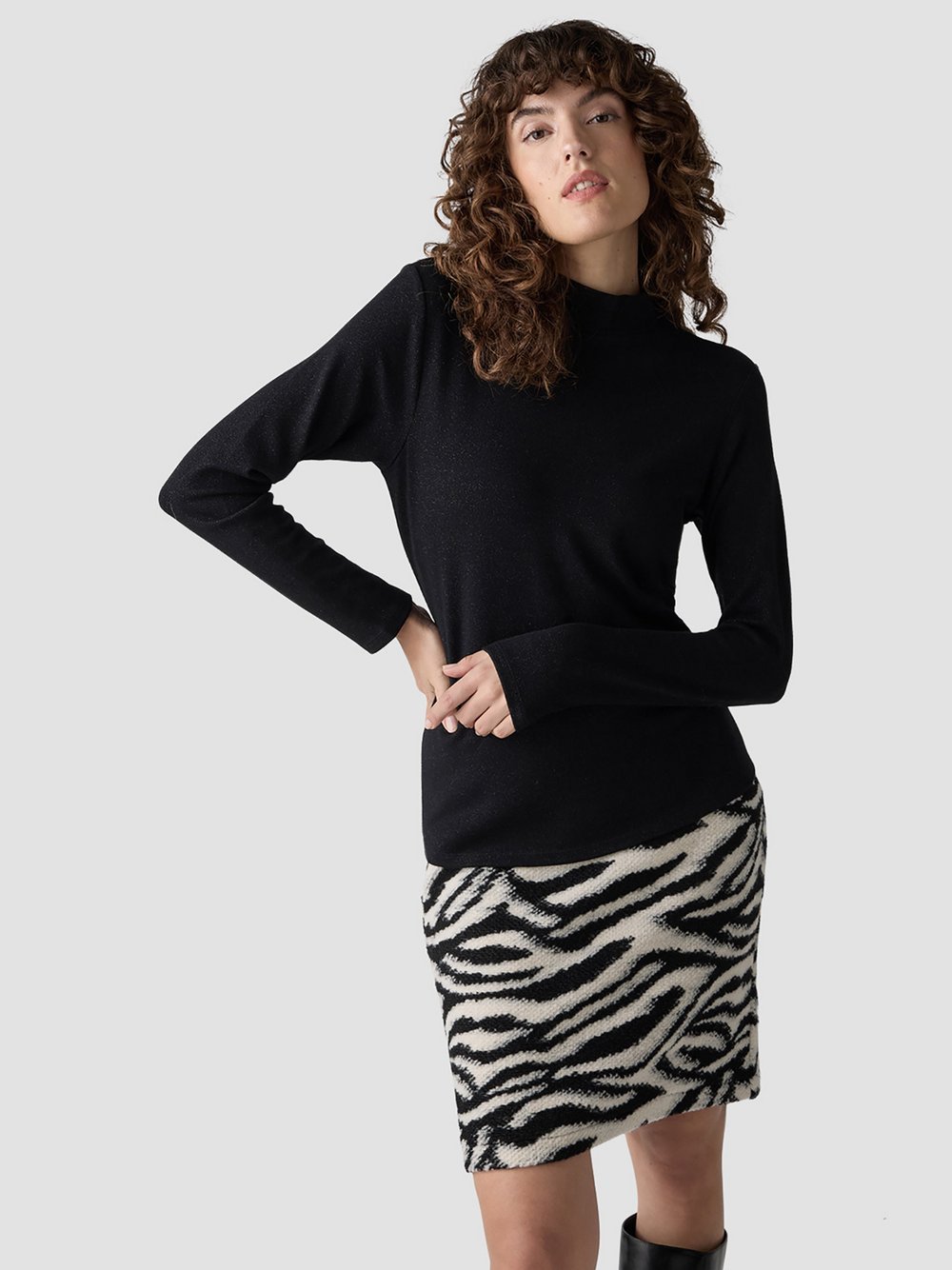 LCMT T-Shirt Damen Viskose schwarz, 42