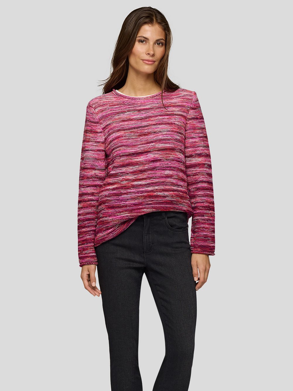 RABE Pullover Damen Baumwolle pink gestreift, 38