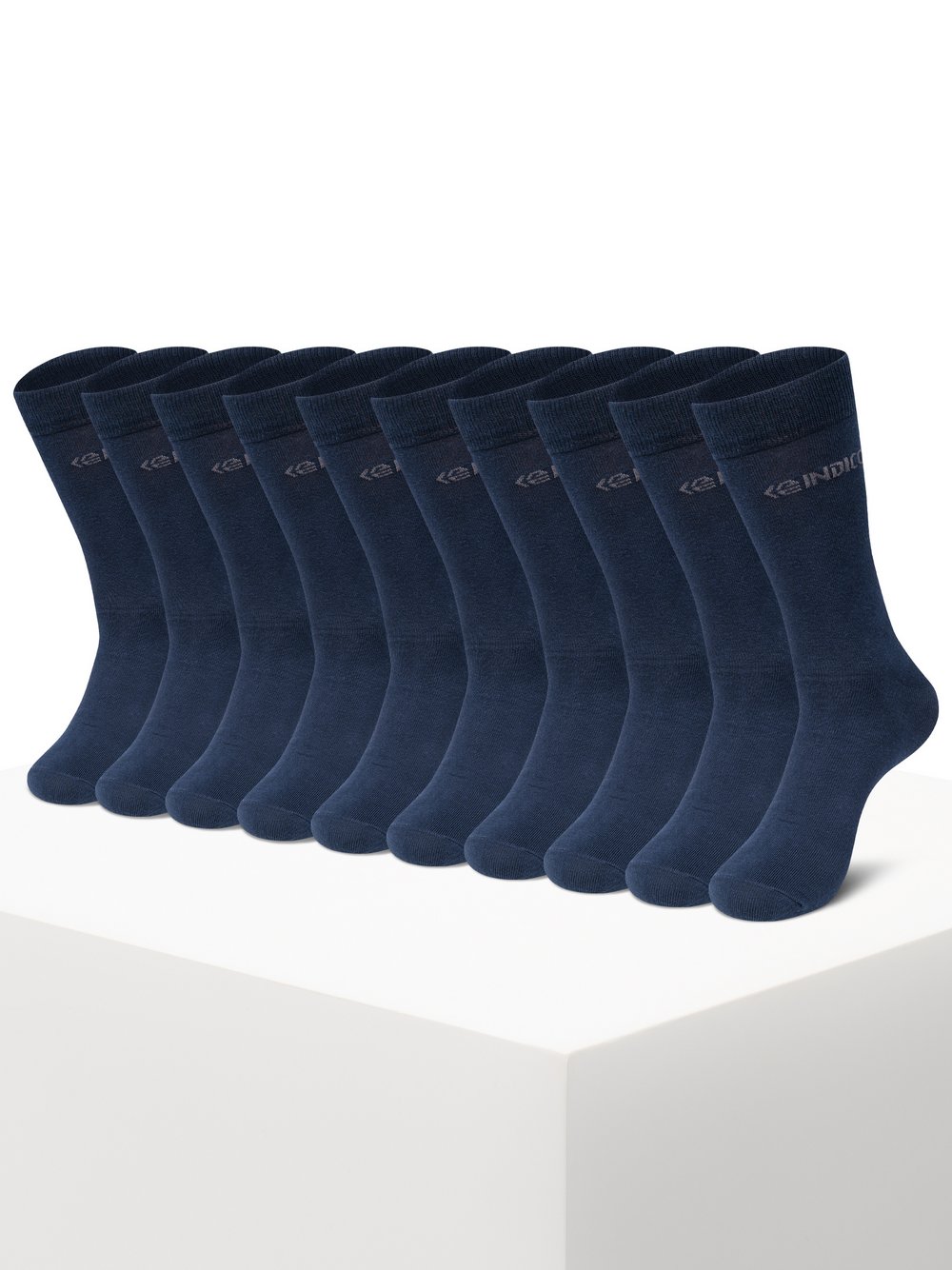 Indicode Socken 10 Paar Herren Baumwolle blau, 47-50