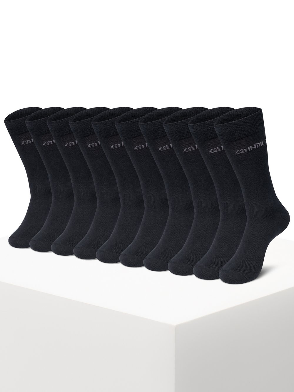 Indicode Socken 10 Paar Herren Baumwolle schwarz, 39-42