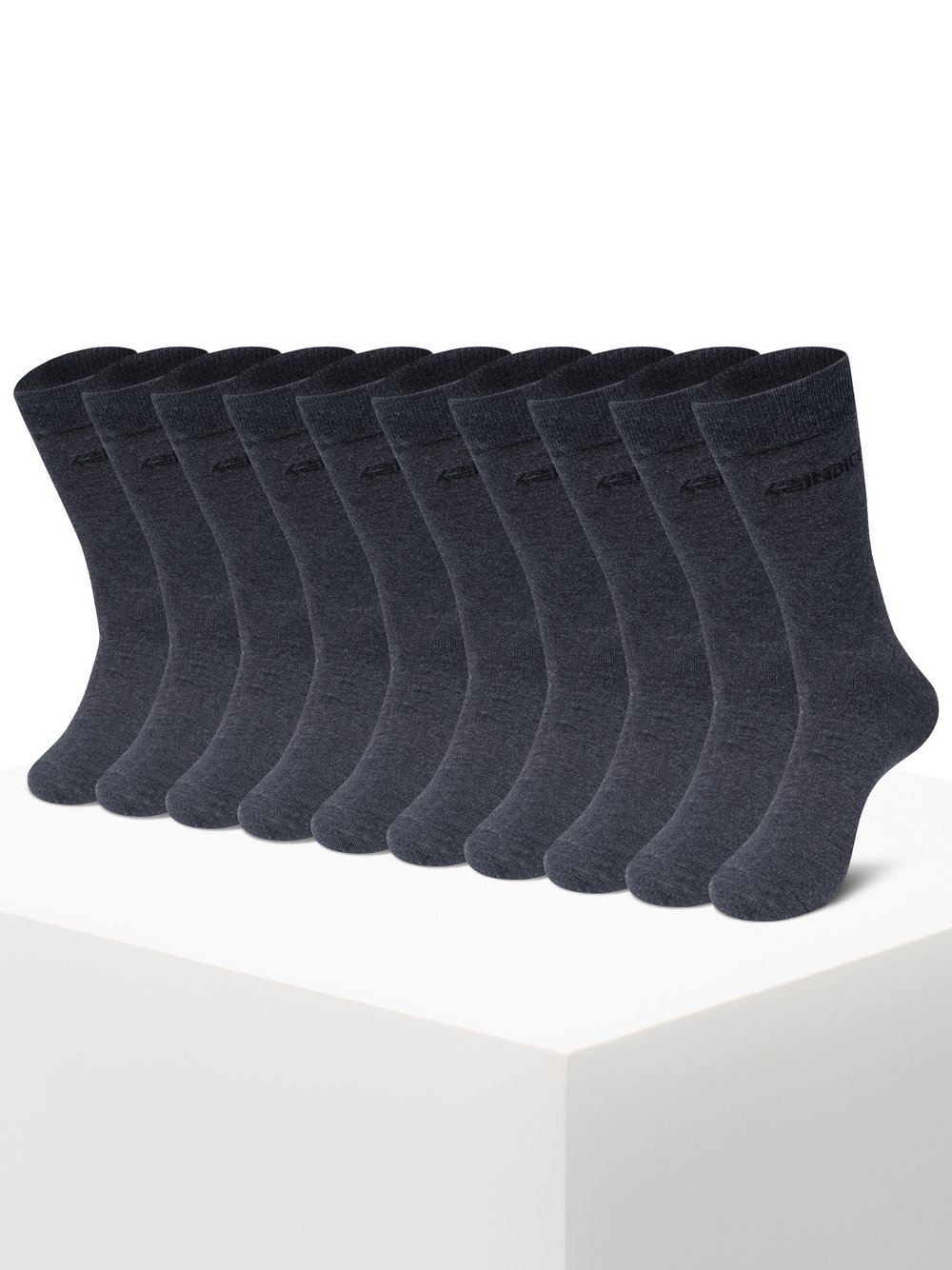Indicode Socken 10 Paar Herren Baumwolle grau, 43-46