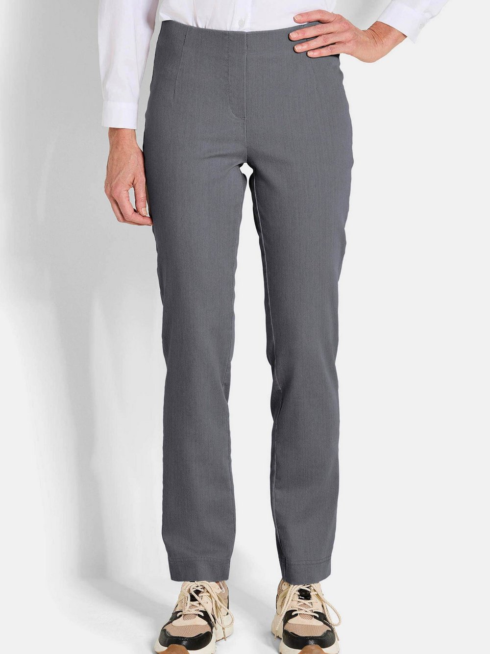 Goldner Hose LOUISA Damen Baumwolle grau, 42