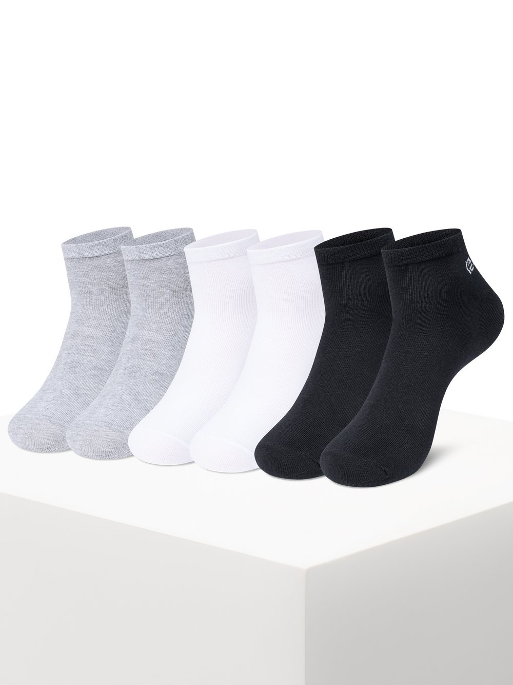 Indicode Socken 6 Paar Herren Baumwolle schwarz, 47-50