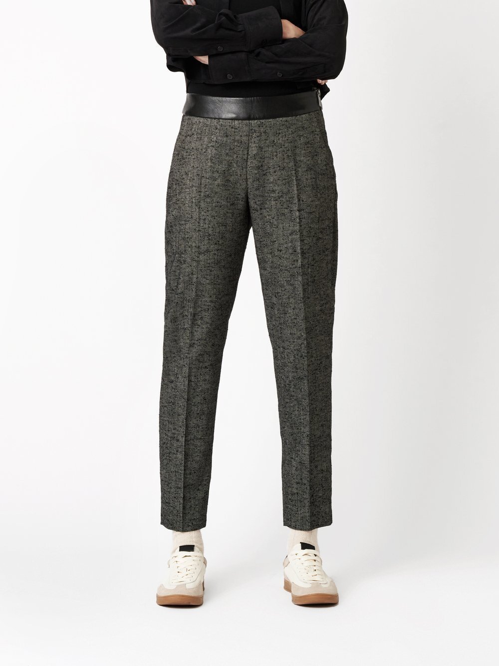 Rosner Hose Damen Viskose grau gemustert, 44-28