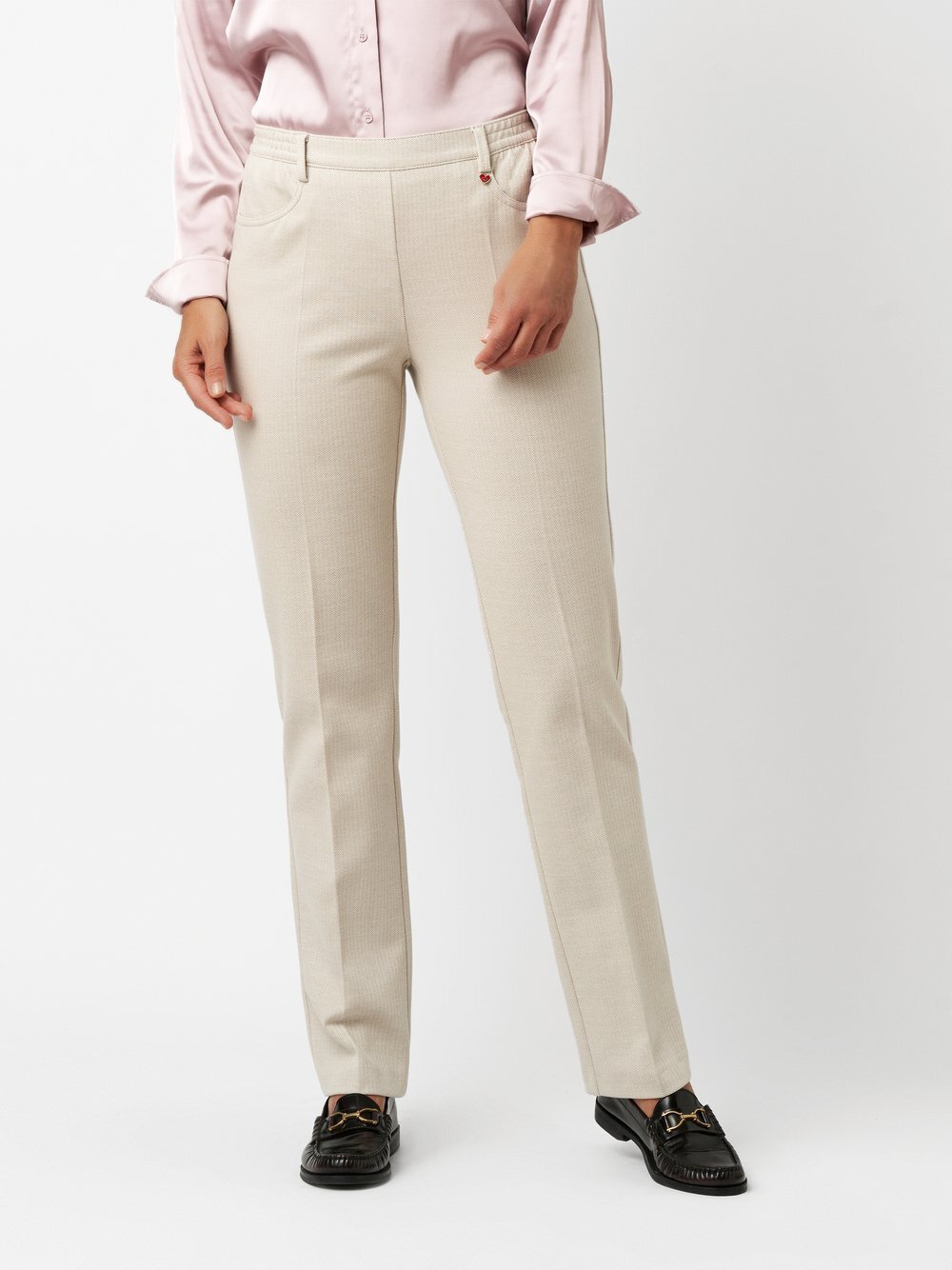 Thumbnail - Relaxed Hose Damen Baumwolle beige, 42