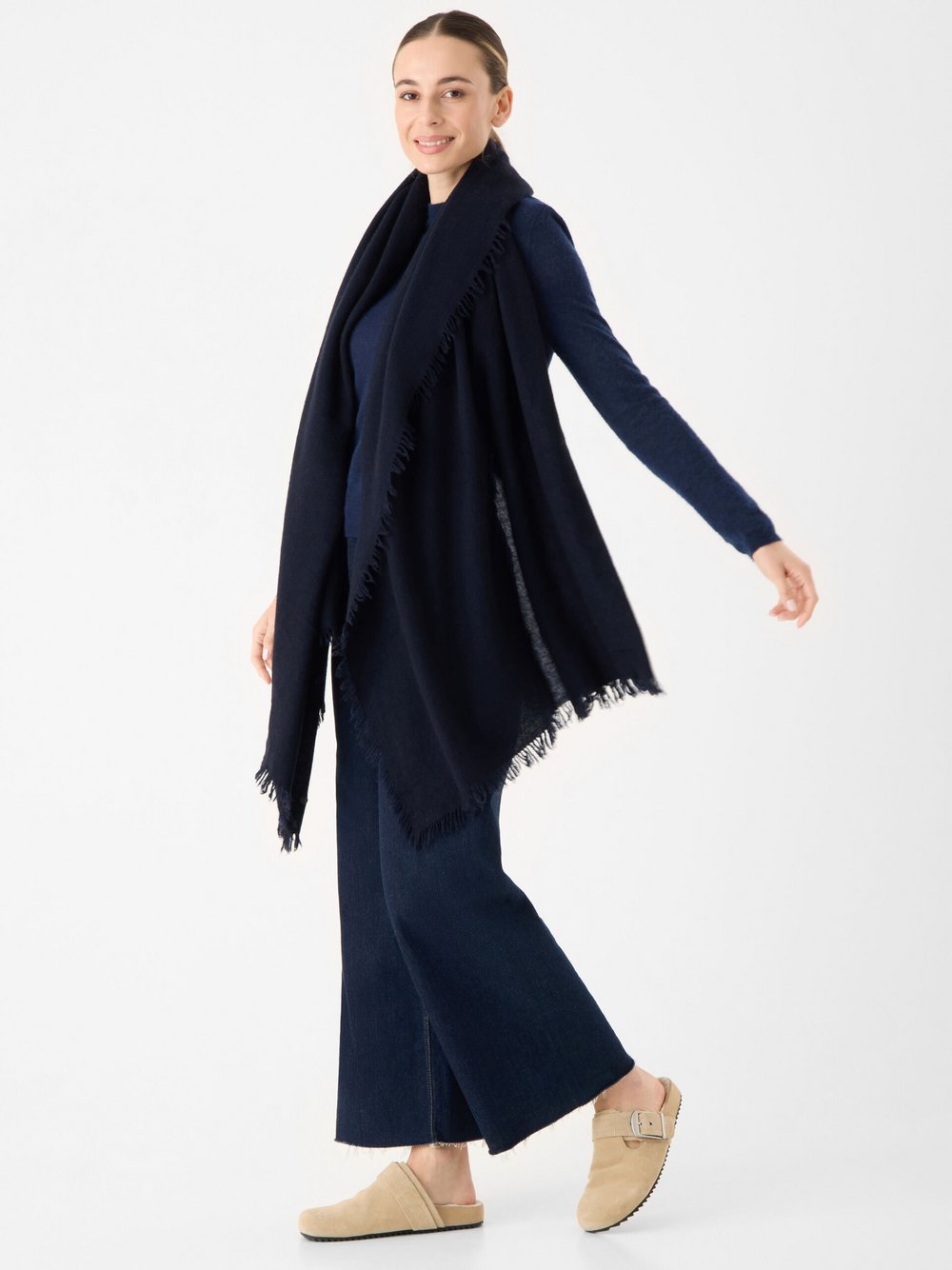 Thumbnail - Codello Schal Damen Wolle blau, ONE SIZE