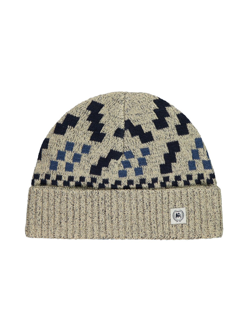 LERROS Strickmütze Herren Baumwolle beige gemustert, ONE SIZE