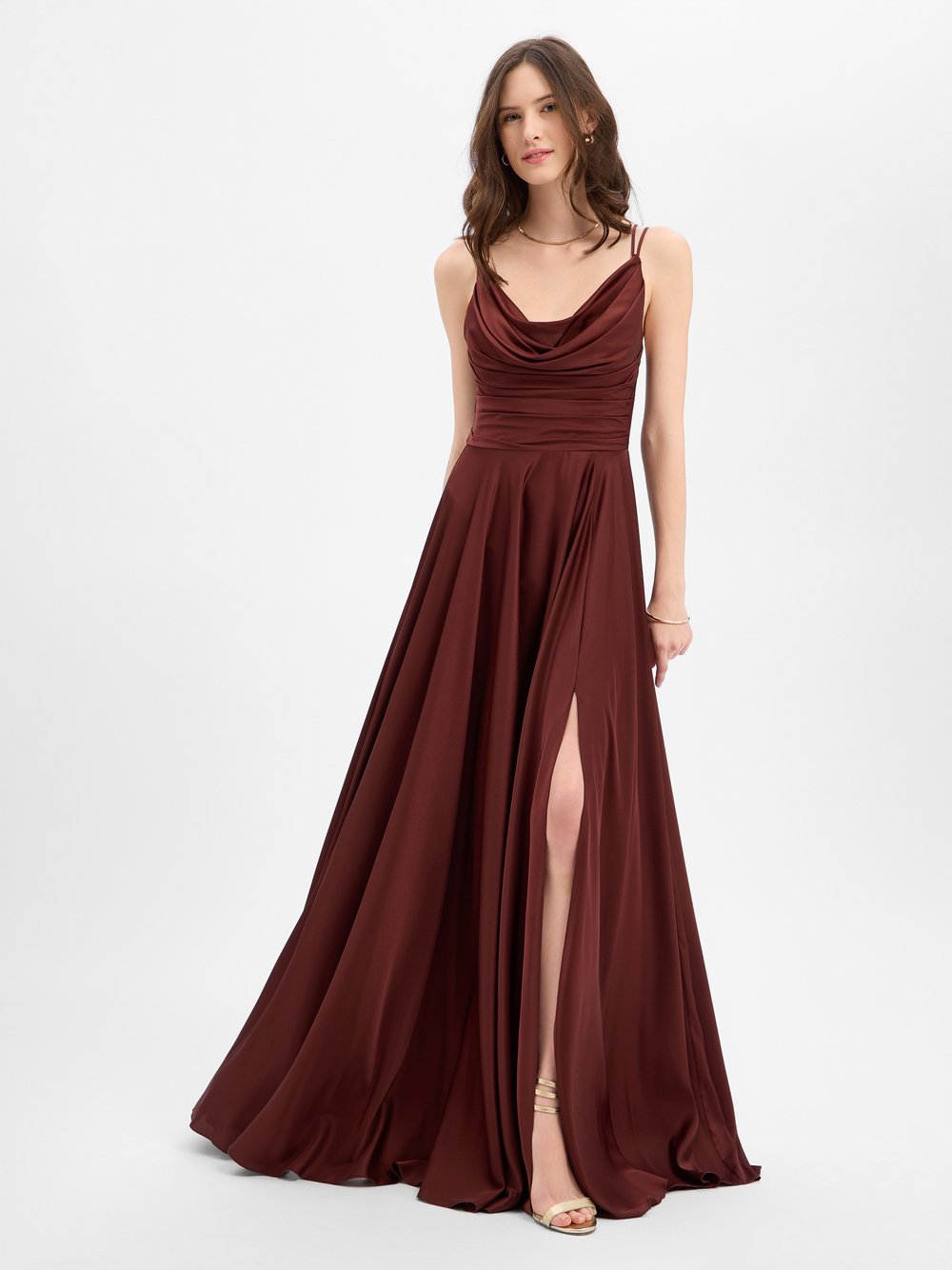 Marie Lund Abendkleid Damen braun, 34