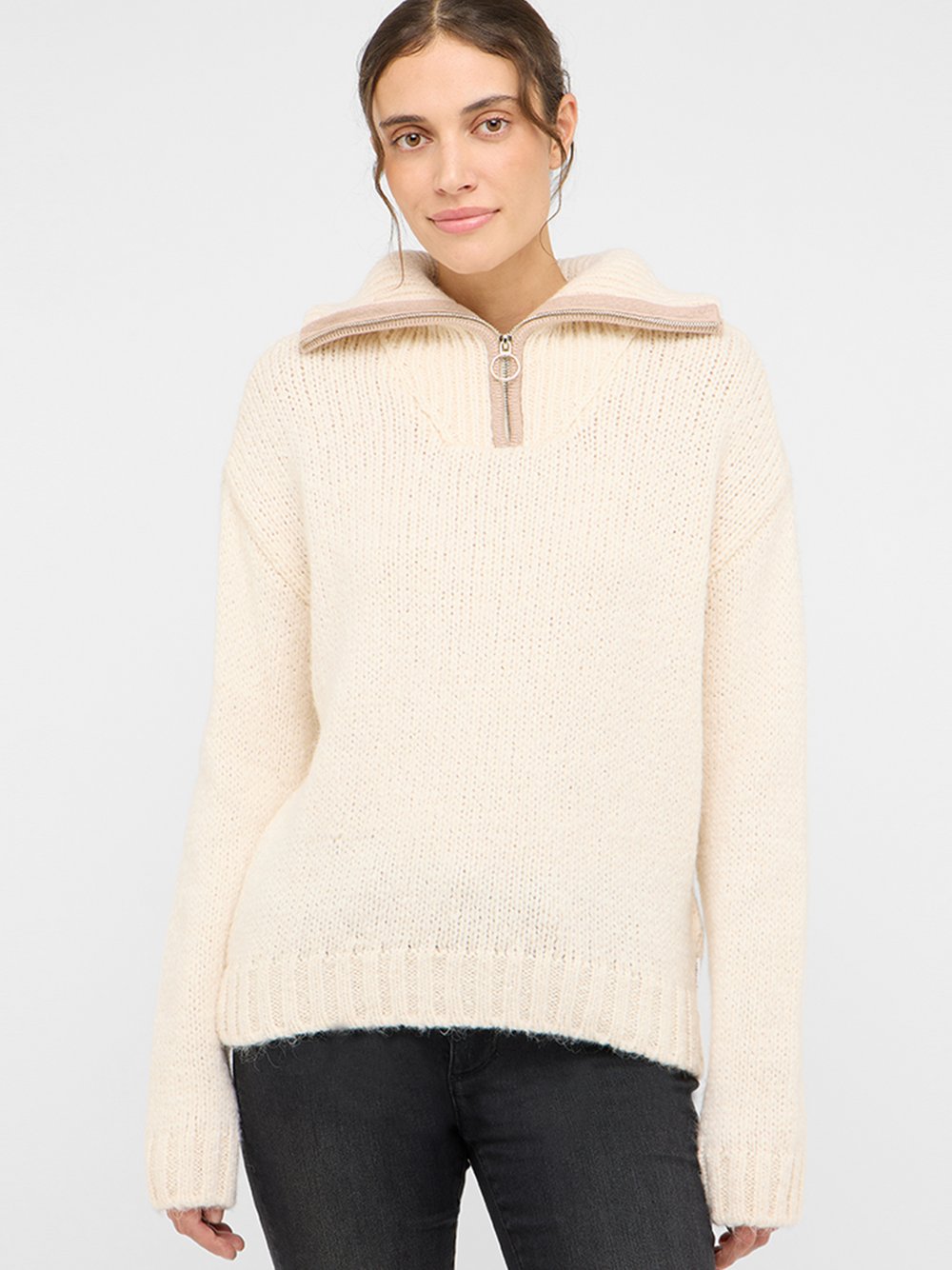 Mustang Strickpullover Damen beige, XS