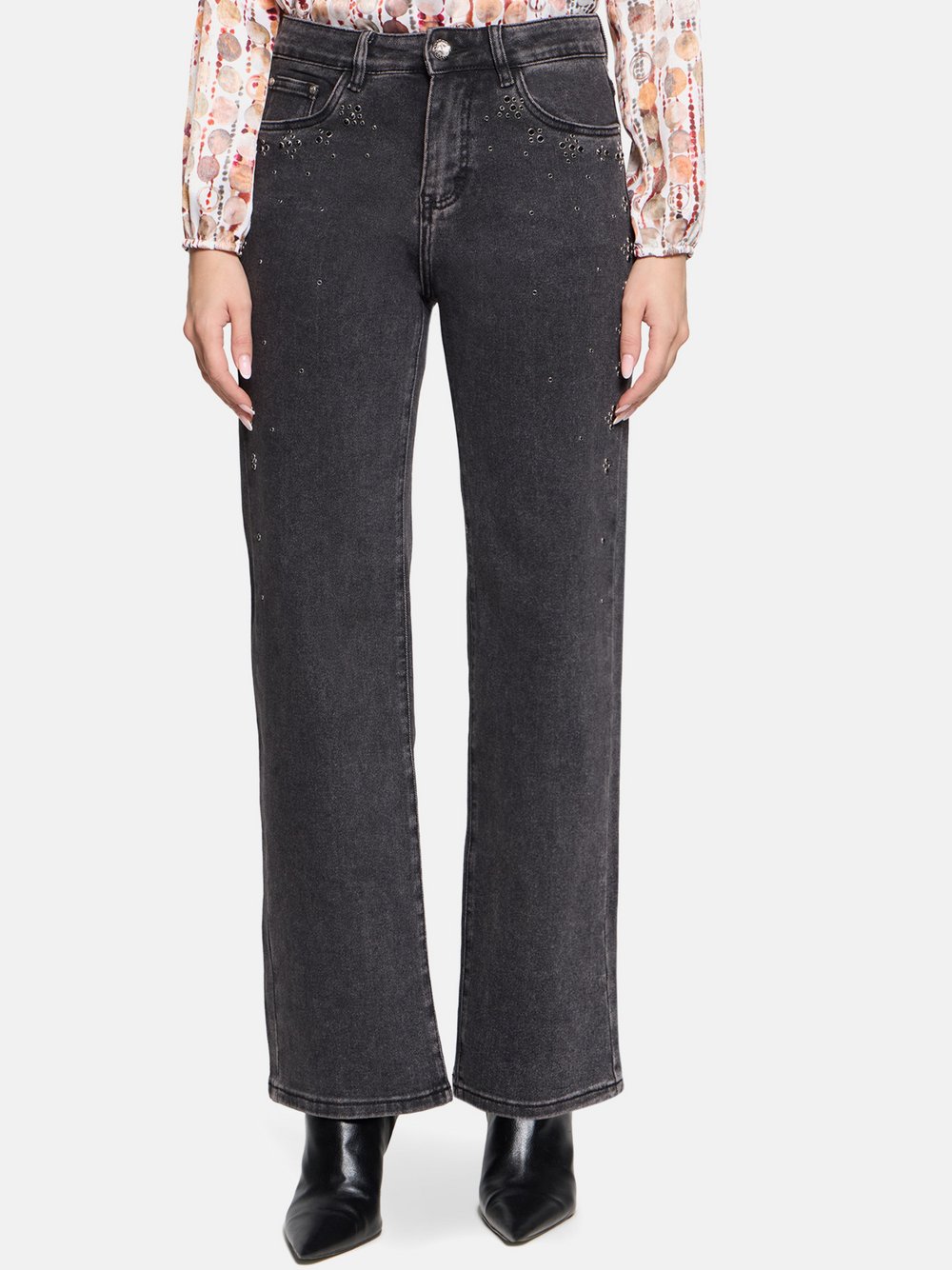 Thumbnail - Cartoon Stretch-Jeans Damen Baumwolle schwarz, 34