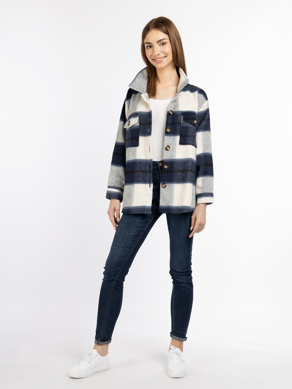 MyMo Hemd Damen Baumwolle blau kariert, S