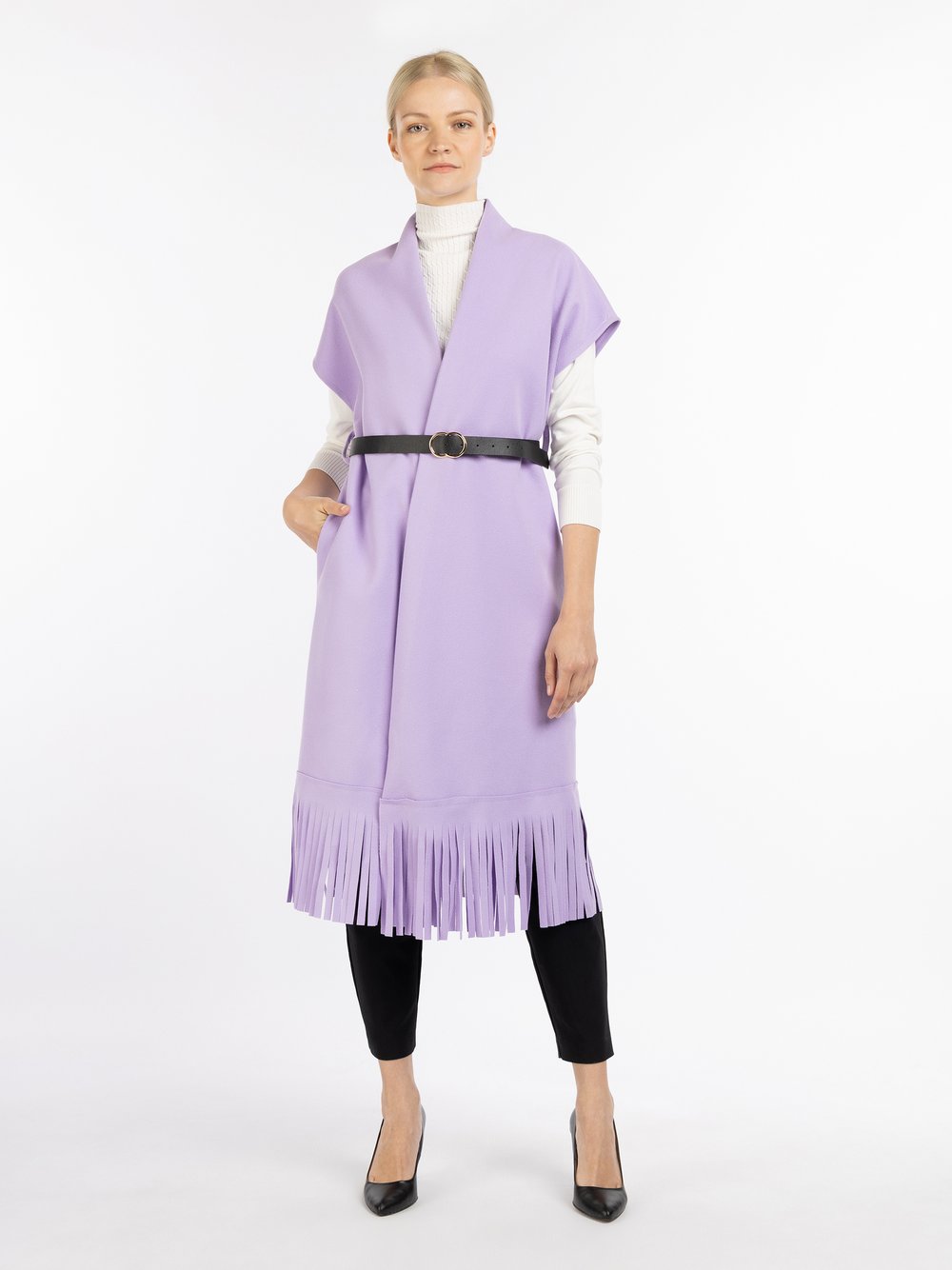 Dreimaster Weste Damen lila, XL