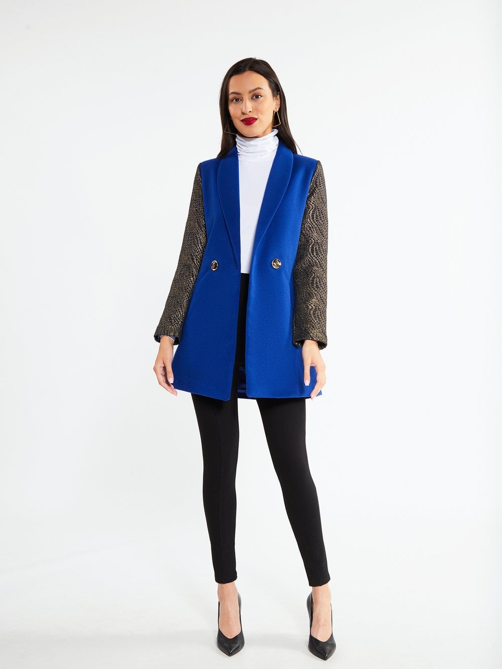 Faina Mantel Damen blau, XL