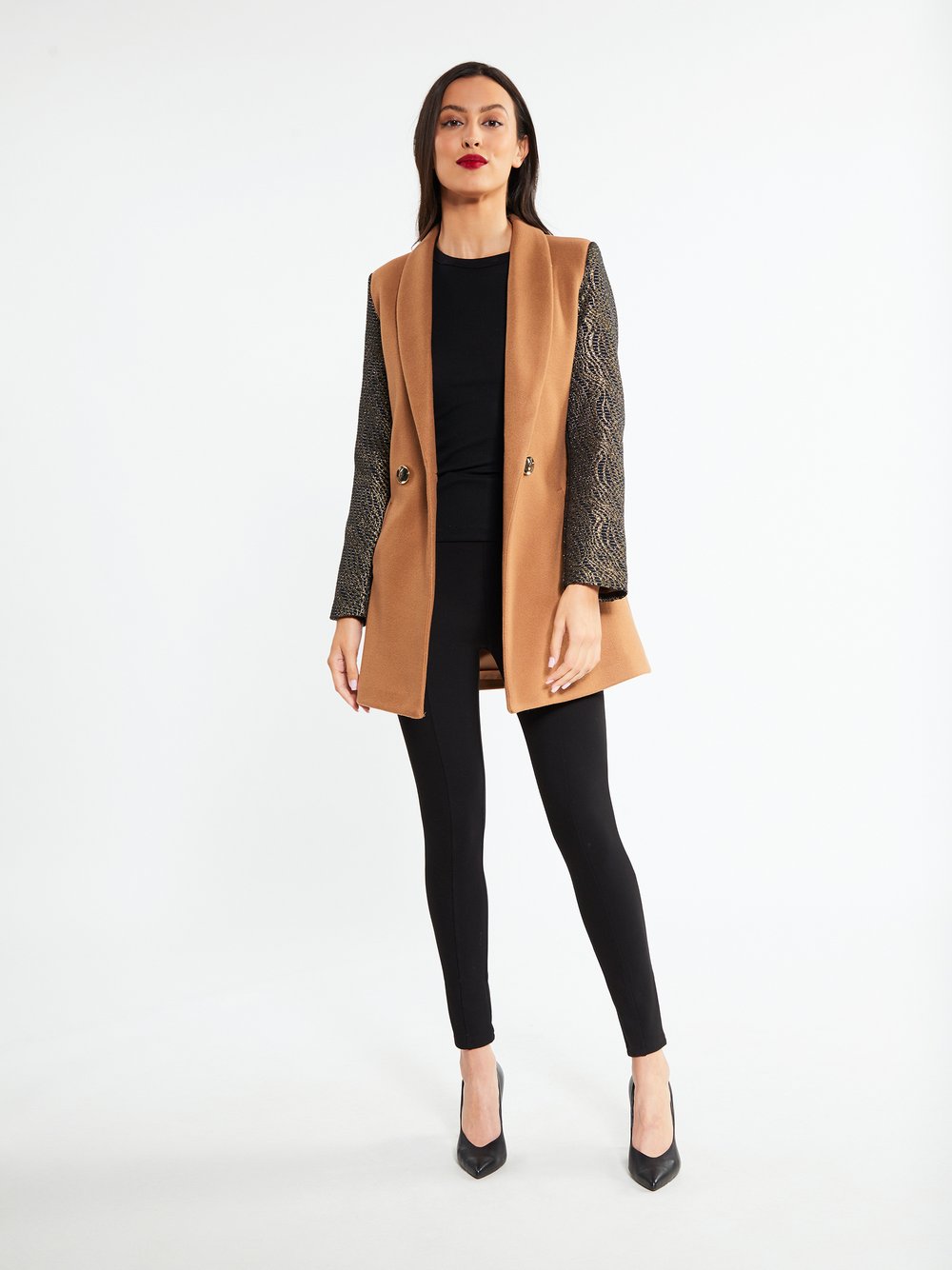 Faina Mantel Damen beige, S