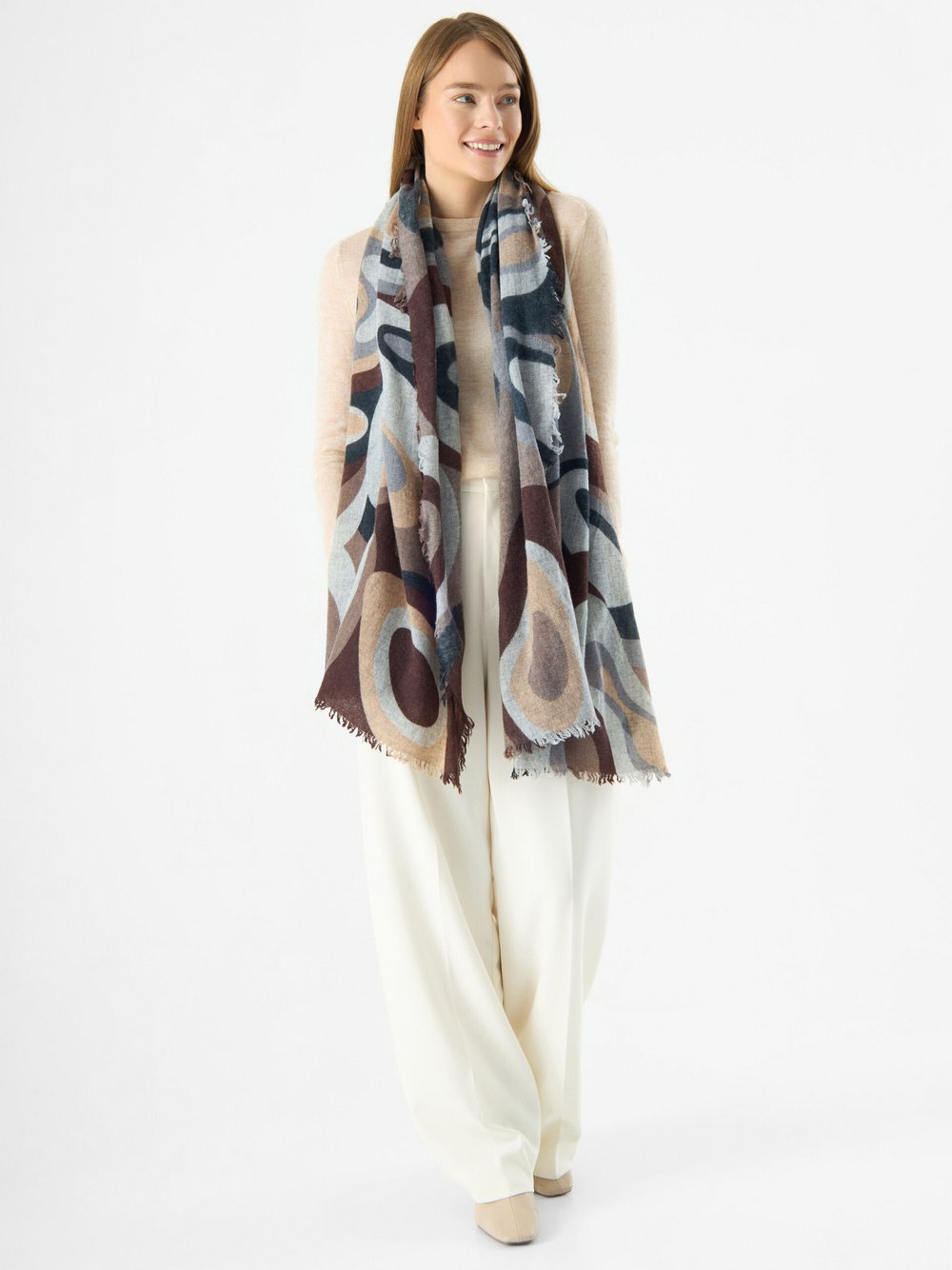 Thumbnail - Codello Schal Damen Wolle mehrfarbig bedruckt, ONE SIZE