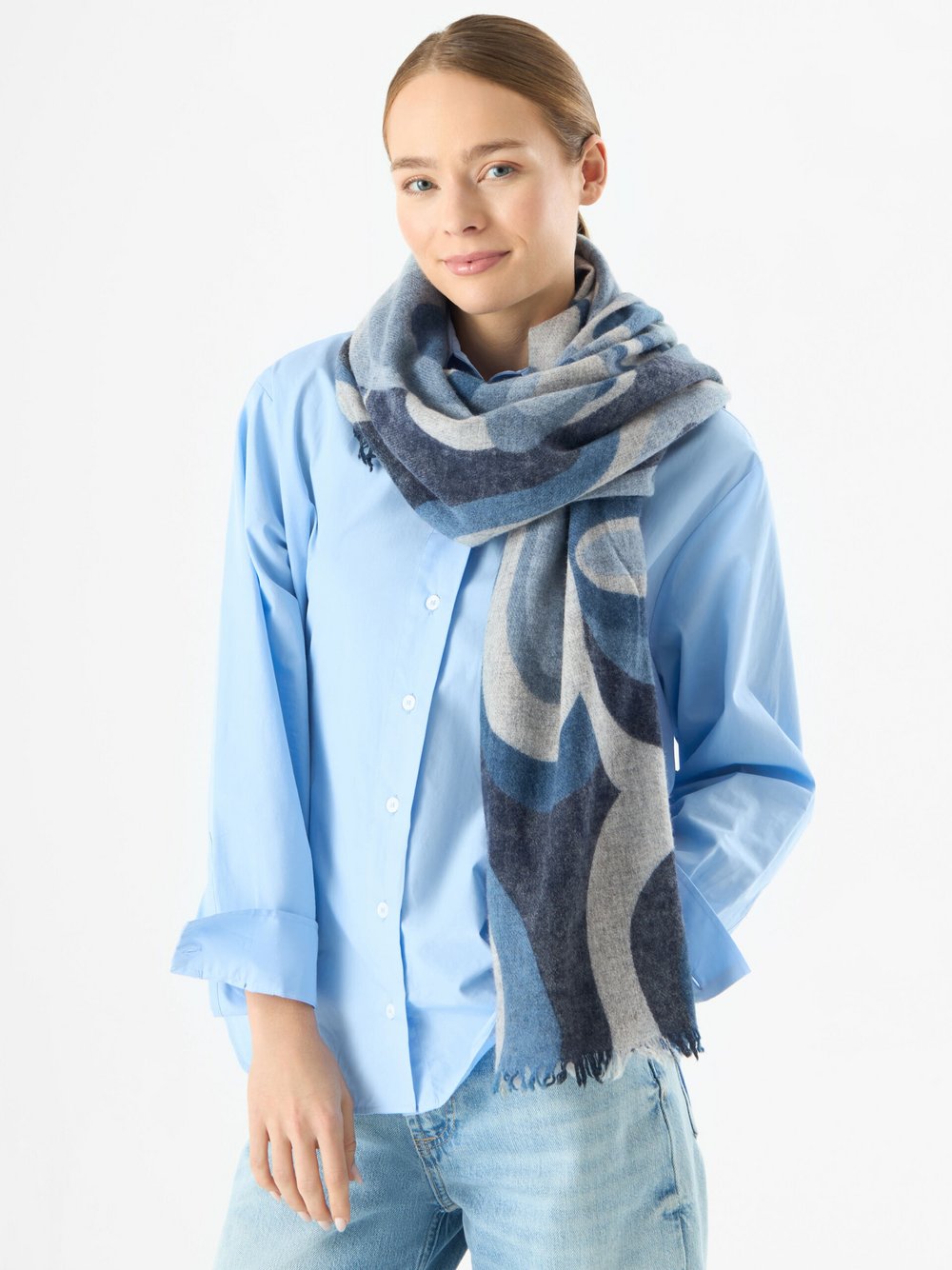 Codello Schal Damen Wolle mehrfarbig bedruckt, ONE SIZE