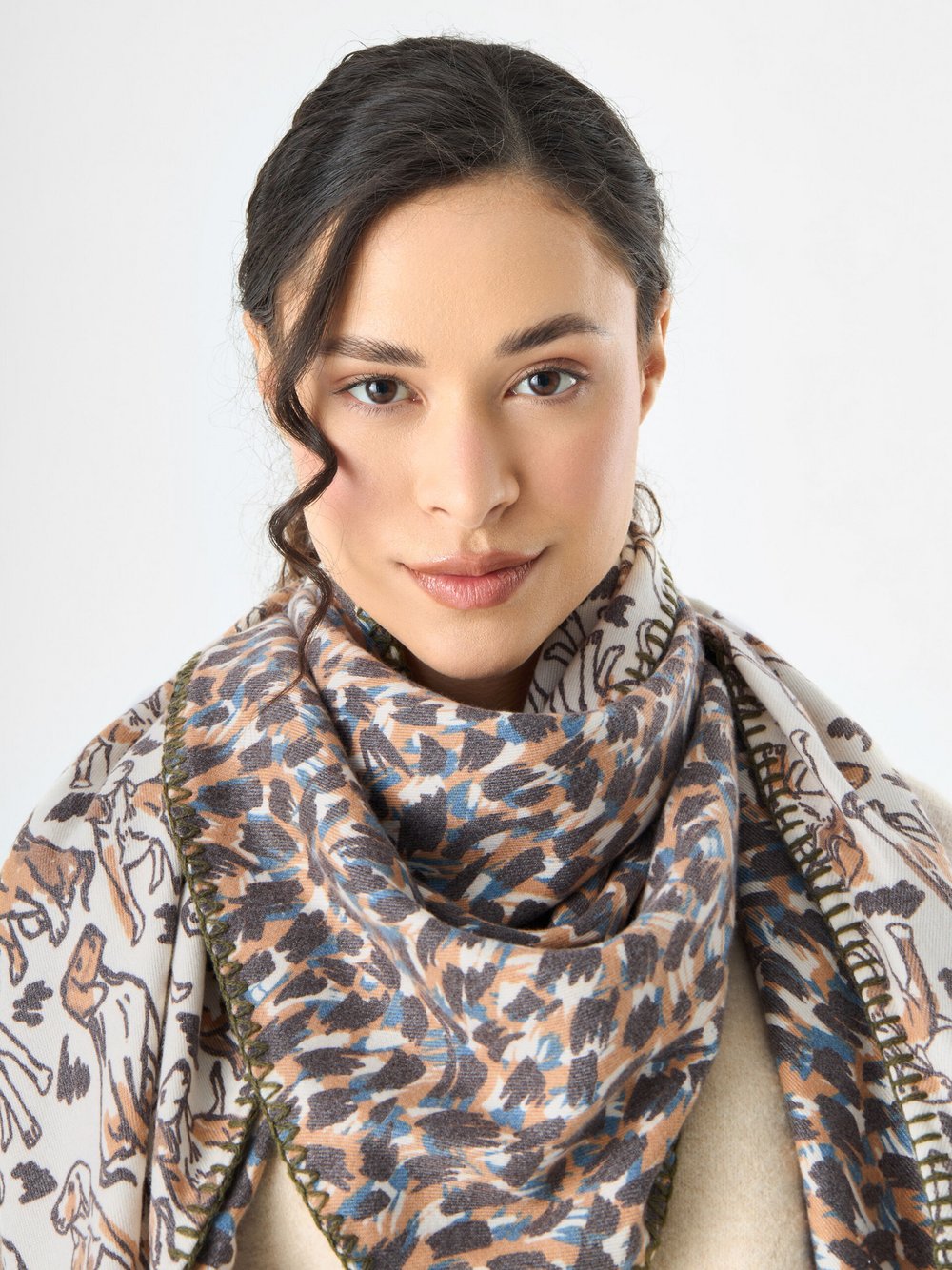 Codello Schal Damen mehrfarbig bedruckt, ONE SIZE