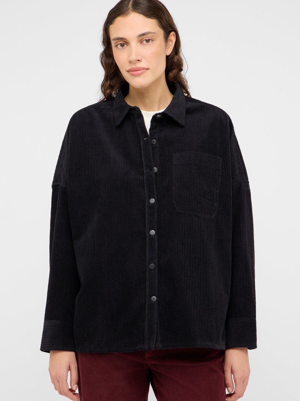 Mustang Hemdjacke Damen Baumwolle schwarz, 38