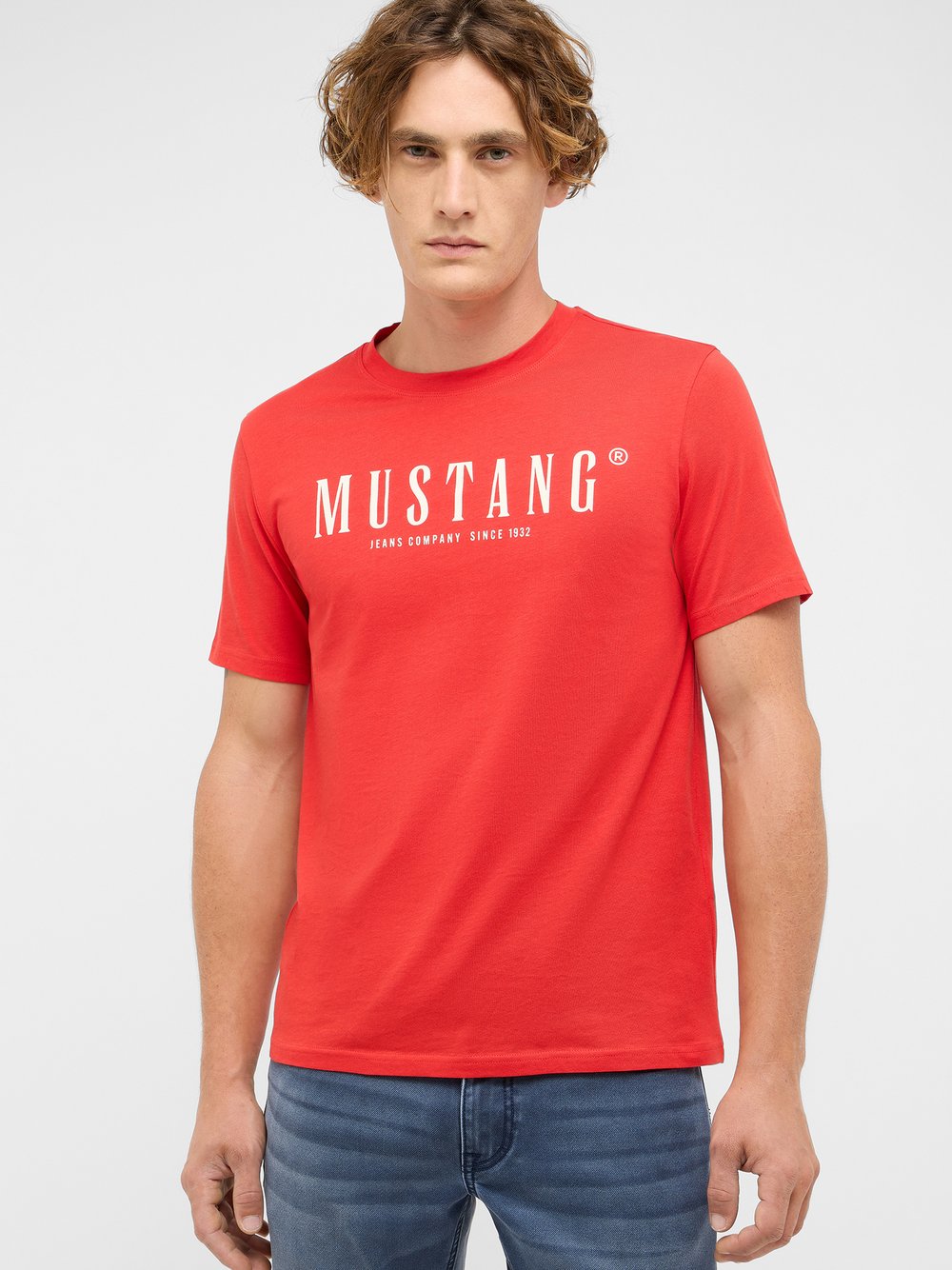 Mustang T-Shirt Herren Baumwolle rot, XXXL