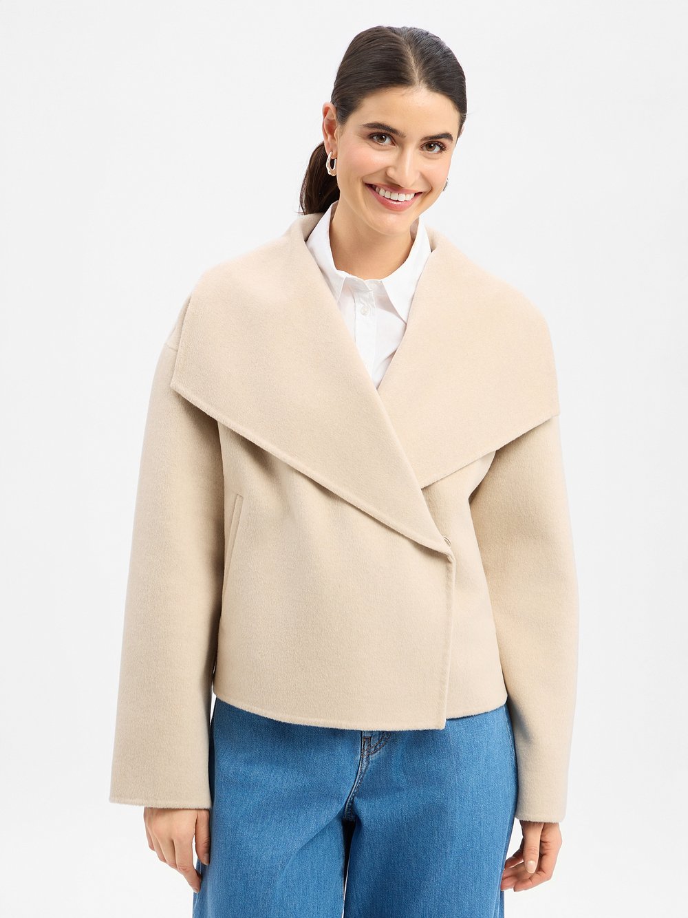 Someday Wolljacke Damen Wolle beige, 42
