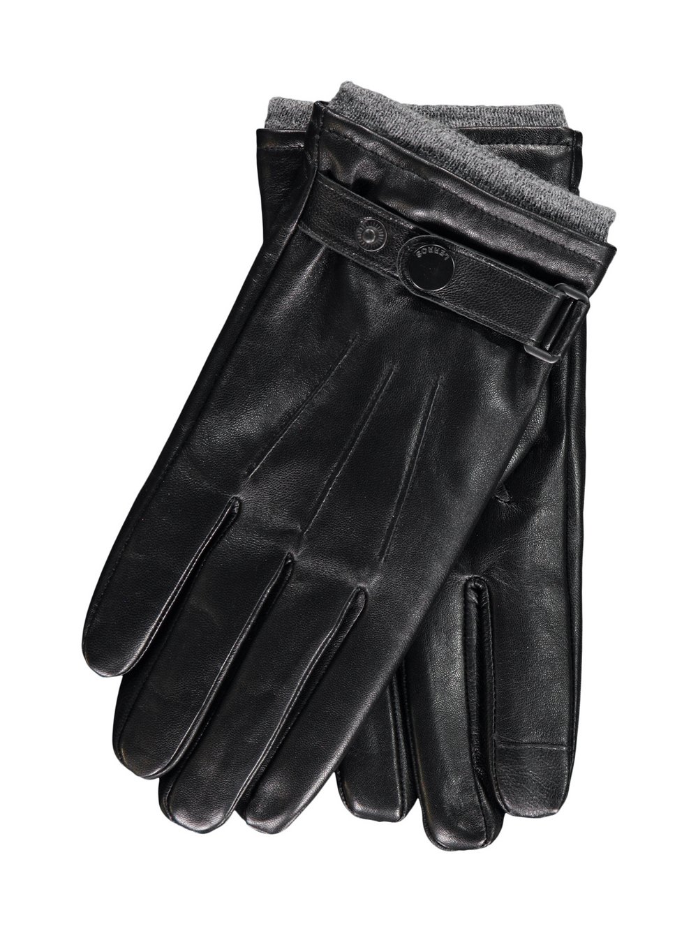 LERROS Lederhandschuhe Herren schwarz, S
