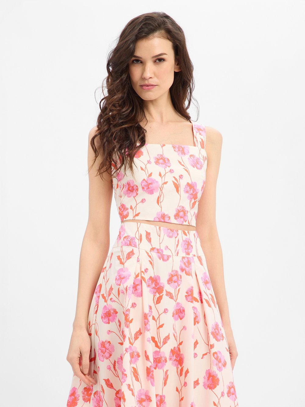 Marie Lund Top Damen Baumwolle mehrfarbig gemustert, 36